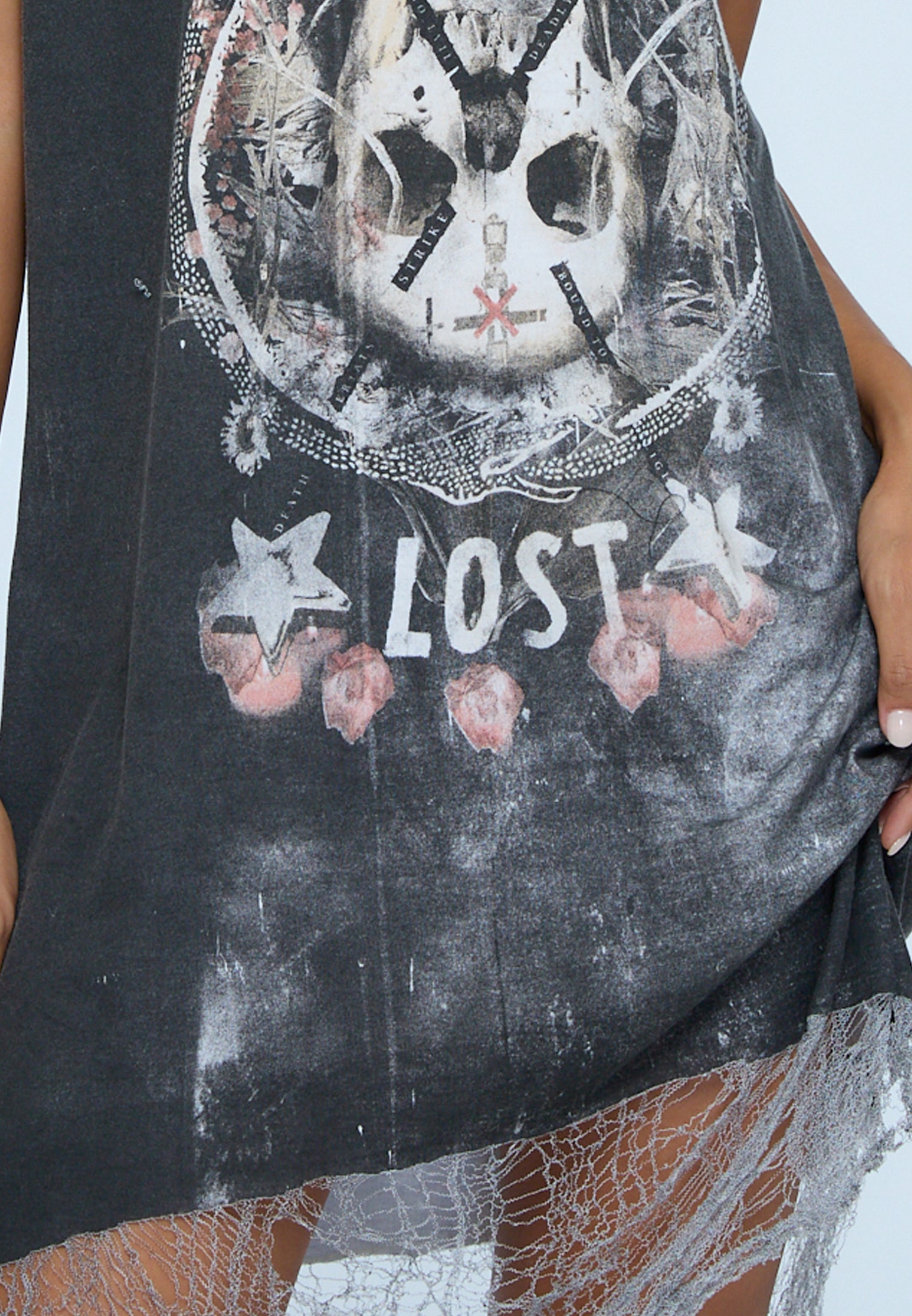 PARADISE LOST DRESS WASHED BLACK