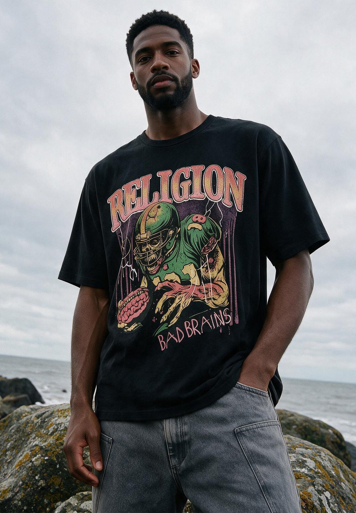 BAD BRAINS T-SHIRT JET BLACK
