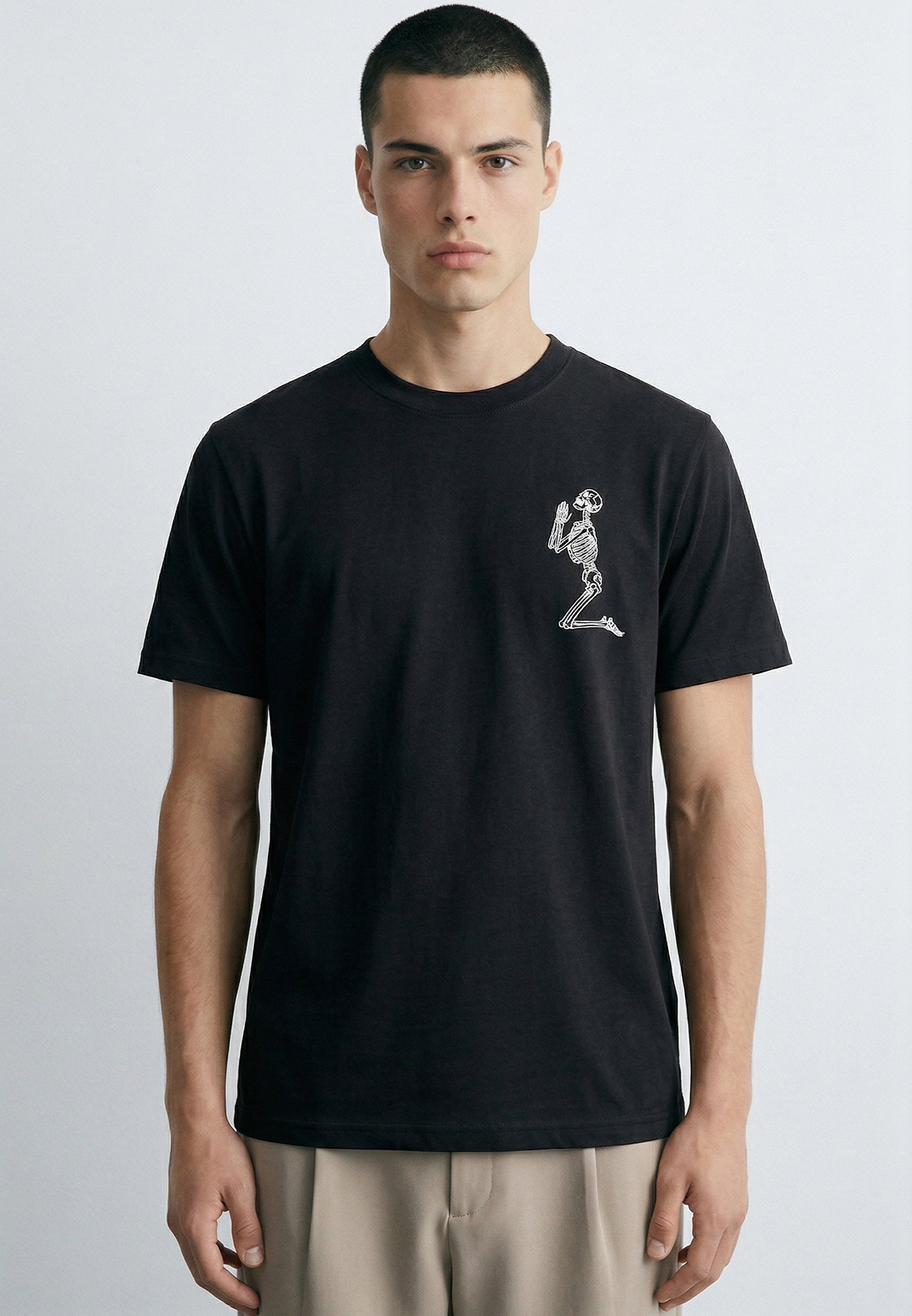 ESSENTIAL BIG SKELETON BLACK T-SHIRT