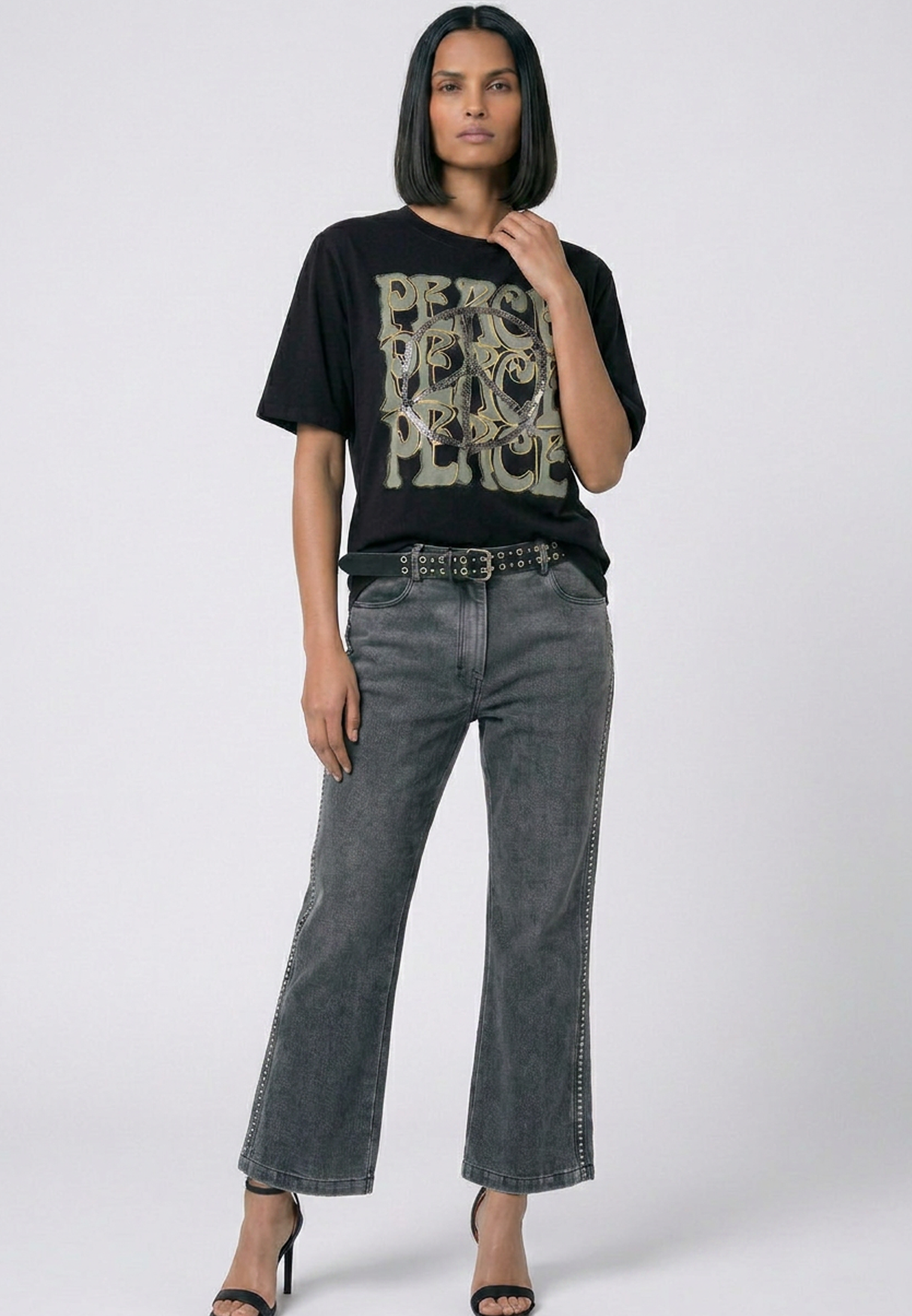 BLIGHTY TEE PEACE BLACK