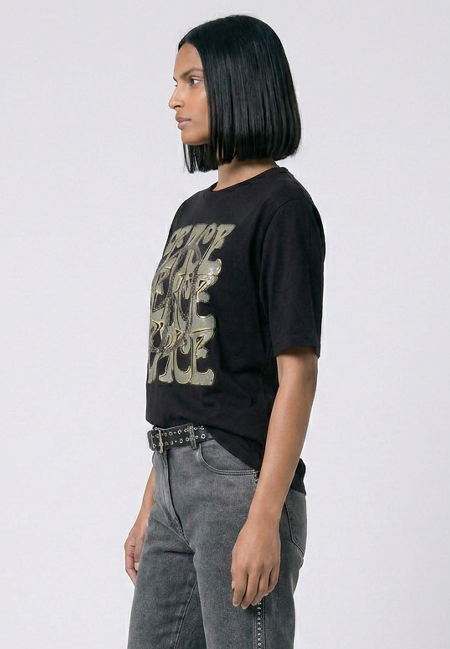 BLIGHTY TEE PEACE BLACK