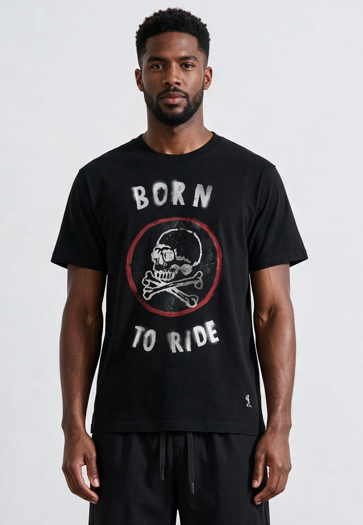 BORN TO RIDE T-SHIRT BLACK