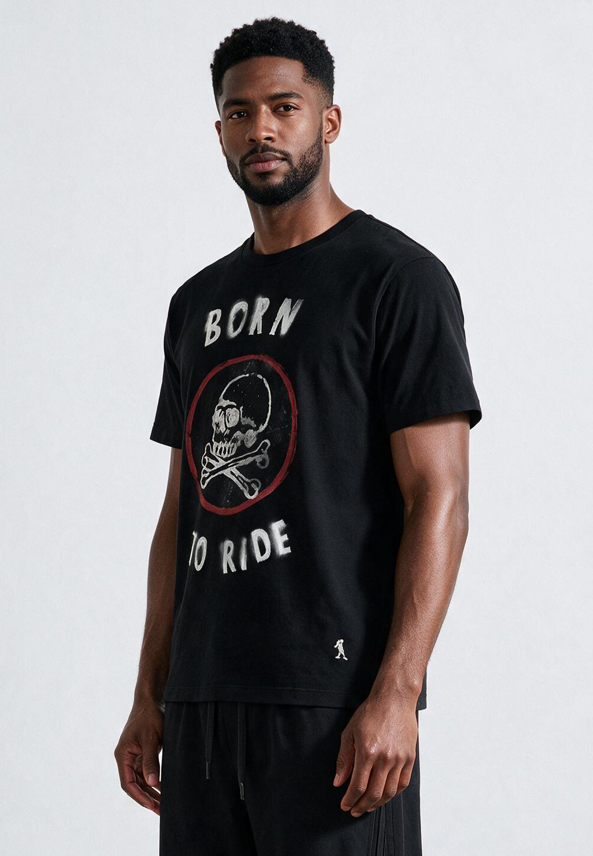 BORN TO RIDE T-SHIRT BLACK