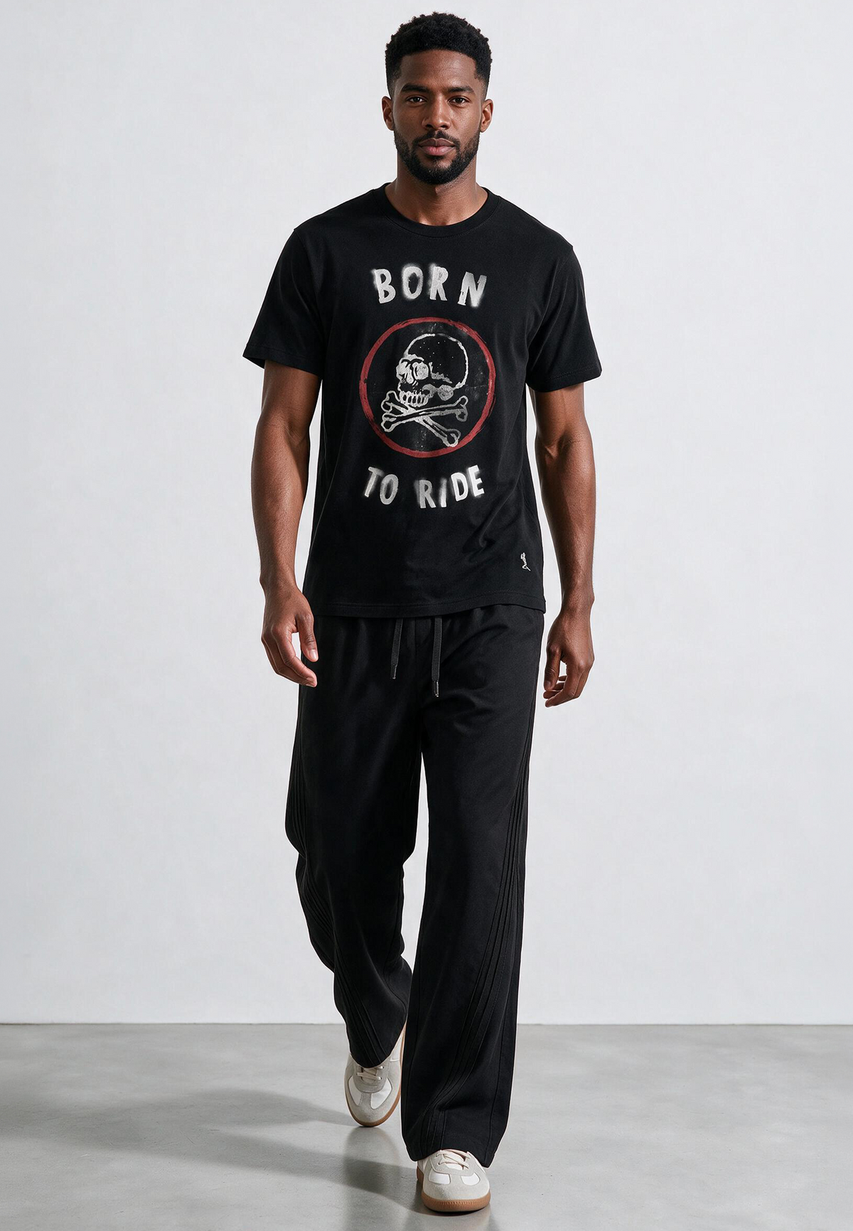 BORN TO RIDE T-SHIRT BLACK