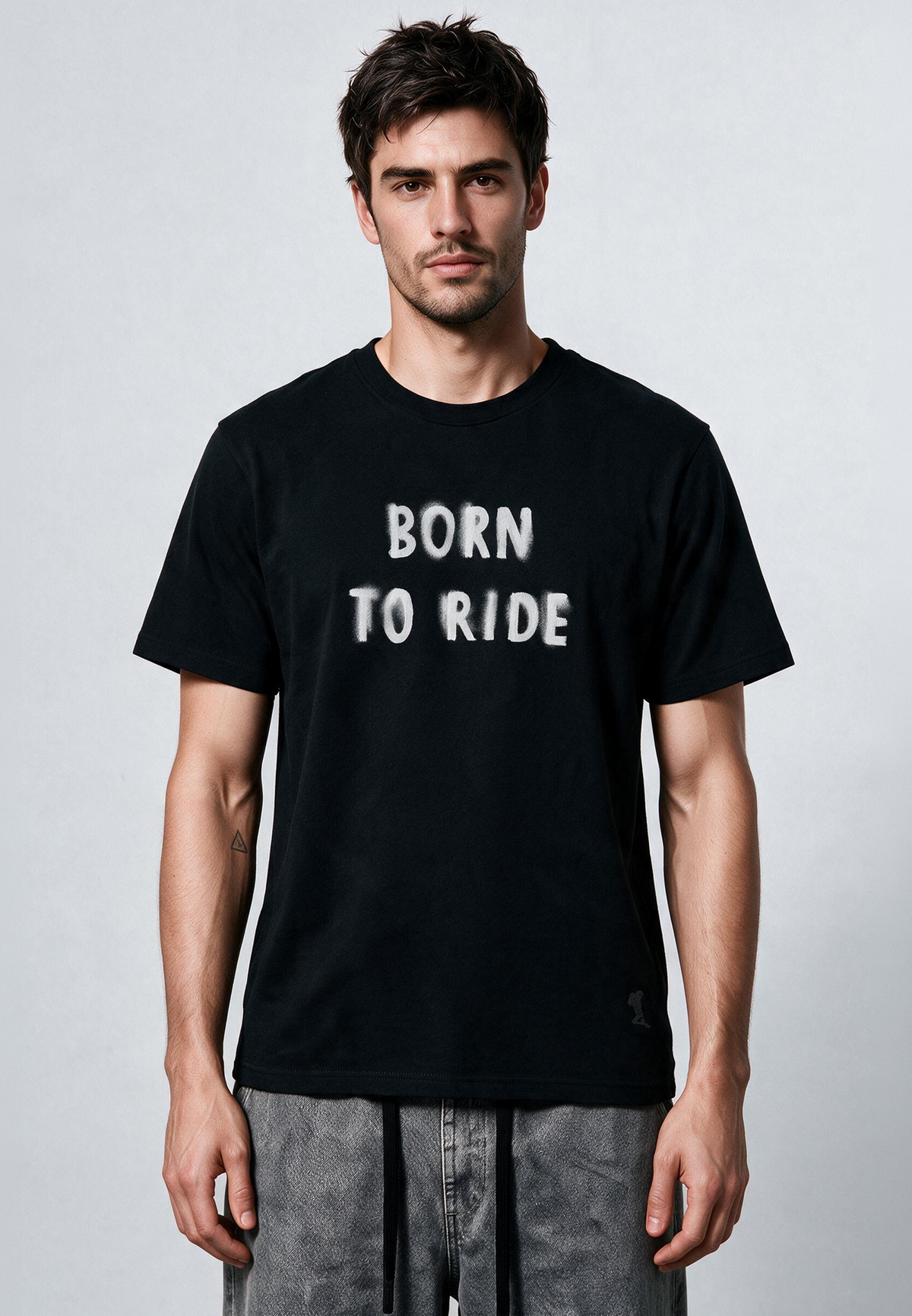 BORN TO RIDE T-SHIRT BLACK