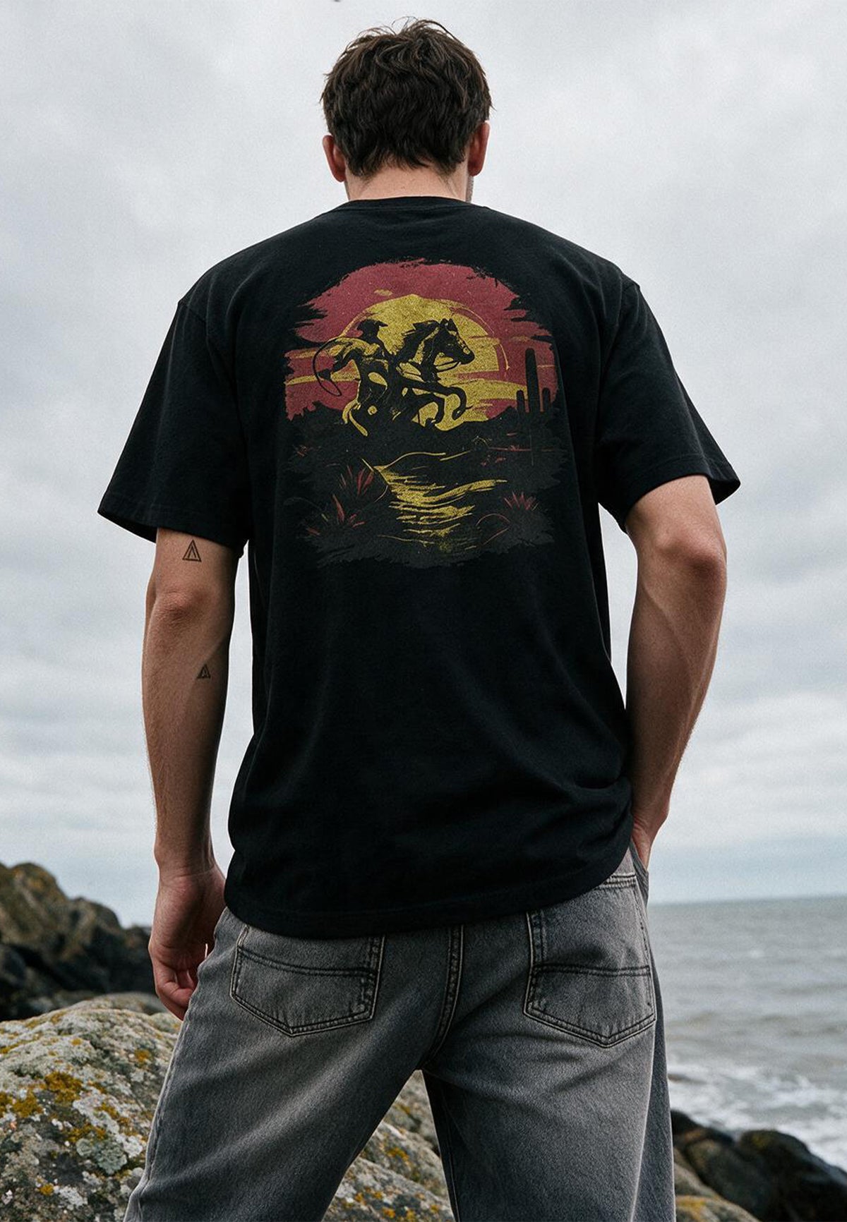 BORN TO RIDE T-SHIRT BLACK
