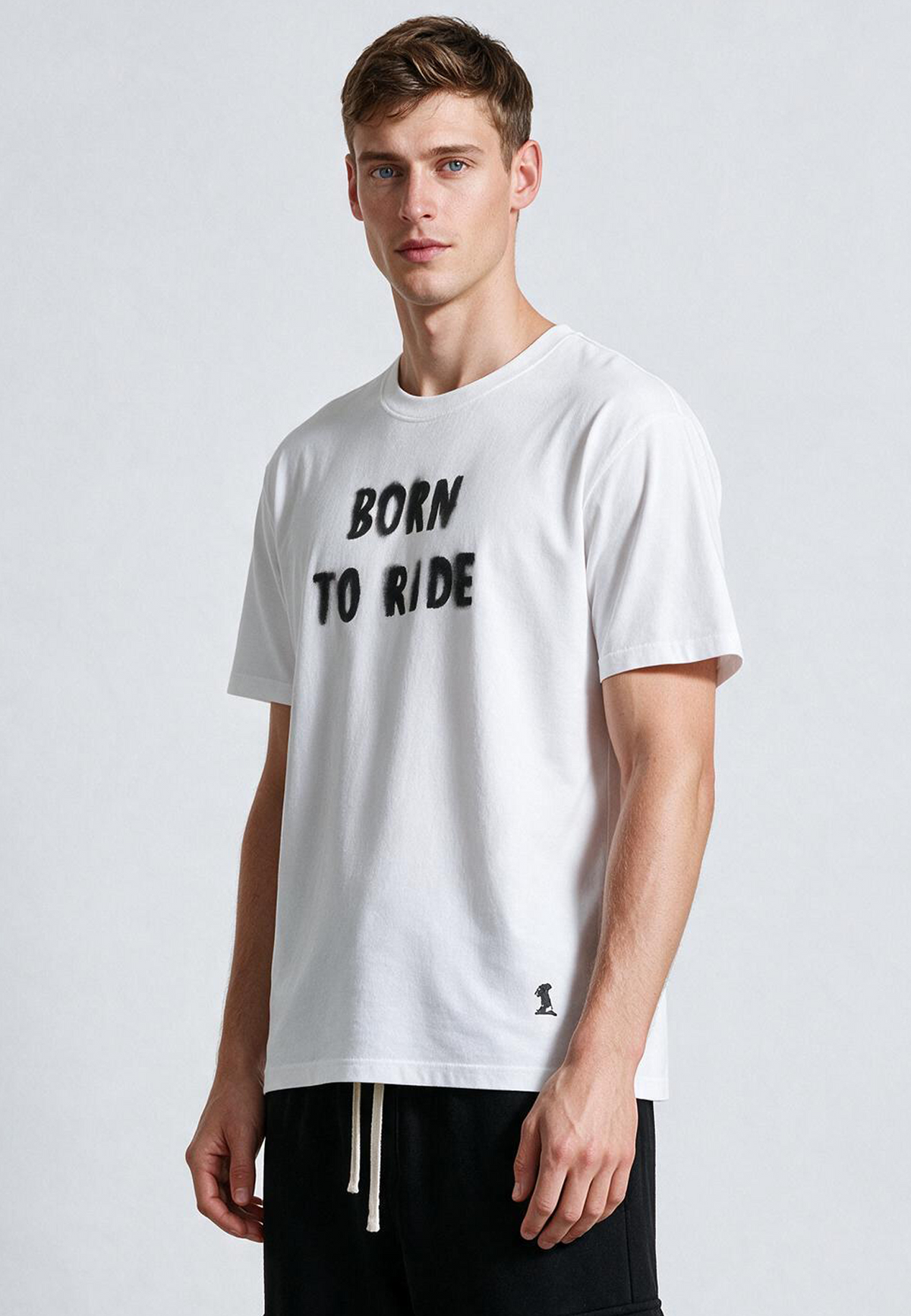 BORN TO RIDE T-SHIRT WHITE