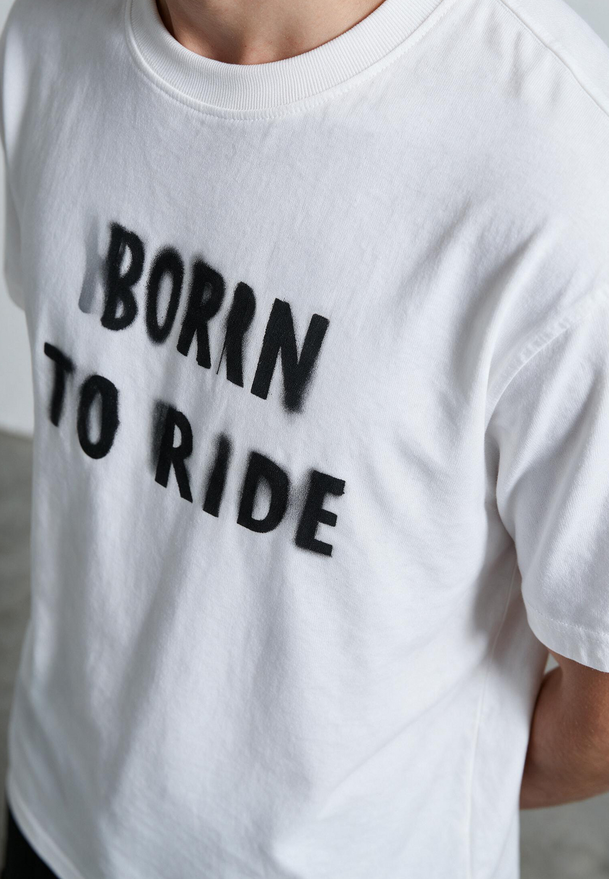 BORN TO RIDE T-SHIRT WHITE