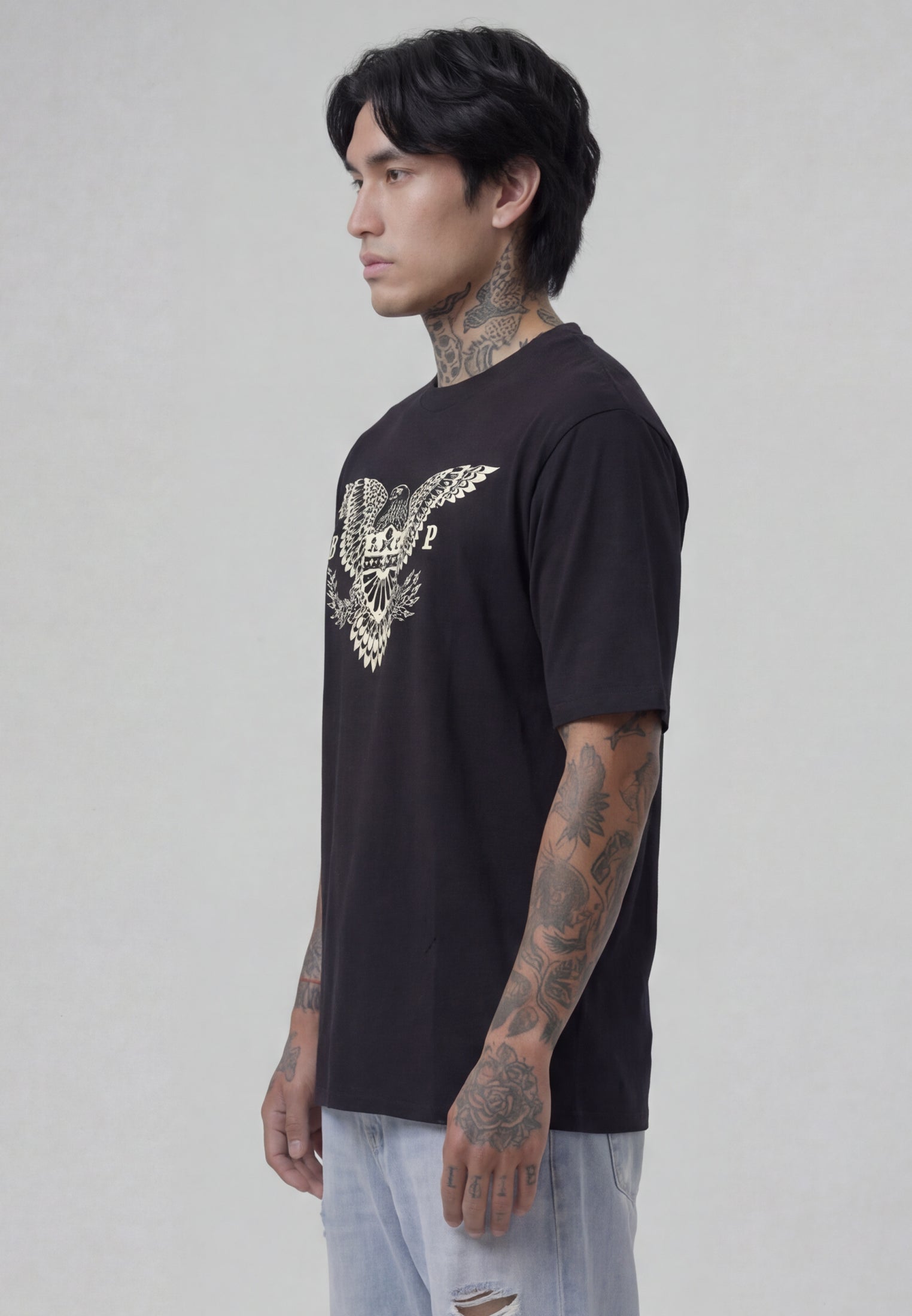 DISTRESSED EAGLE T-SHIRT BLACK
