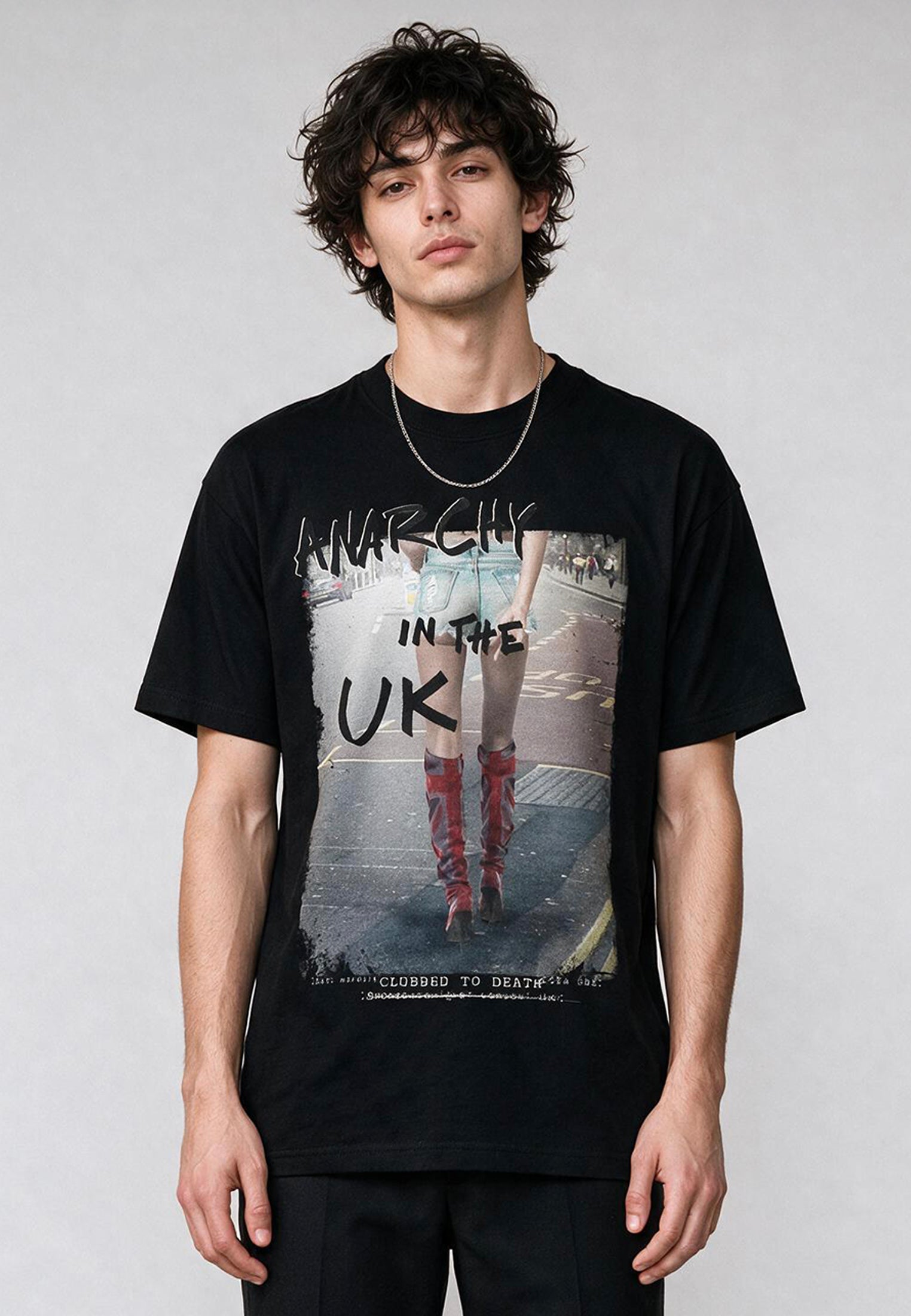 ANARCHY IN THE UK T-SHIRT JET BLACK