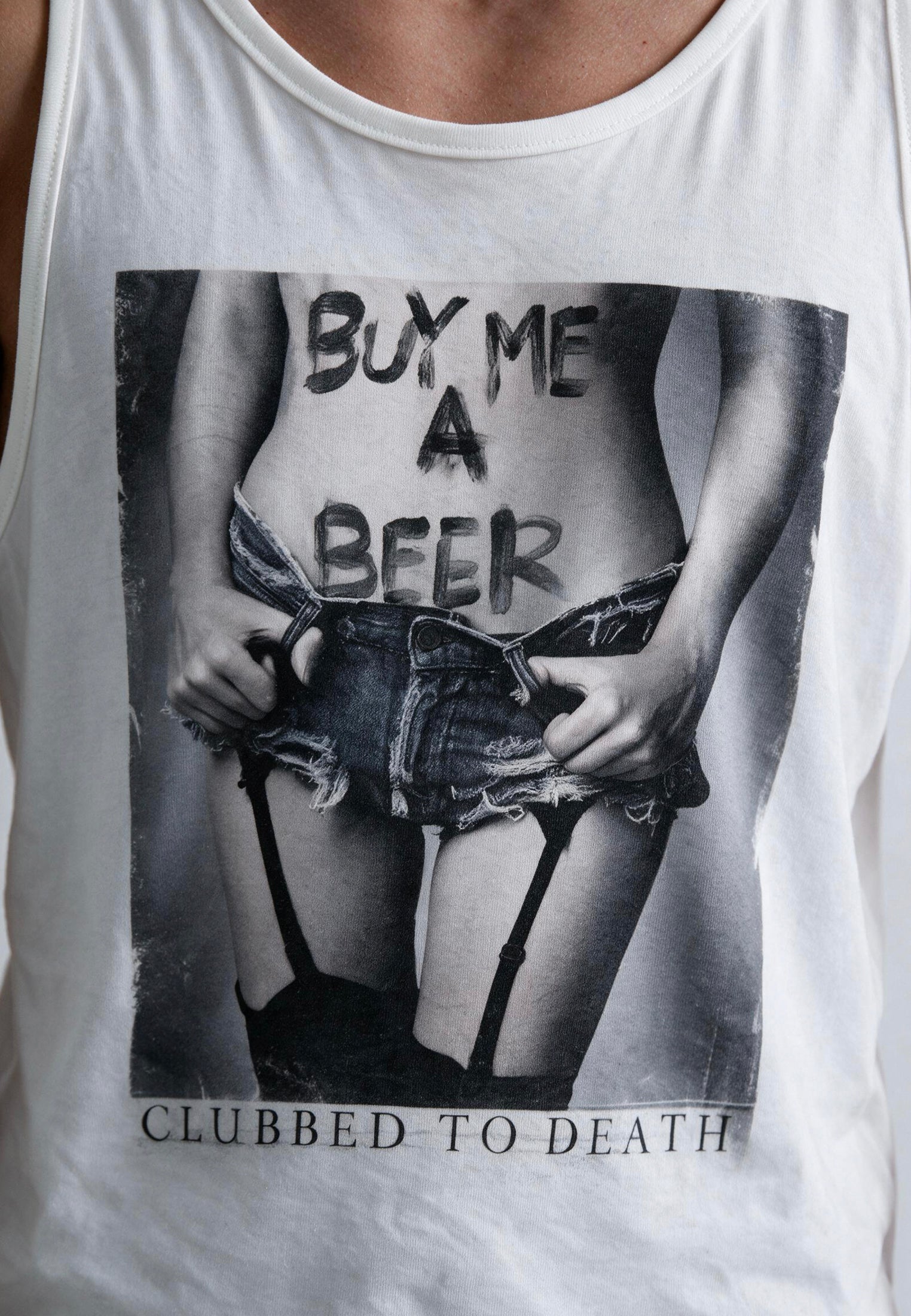 BUY ME BEER VEST WHITE