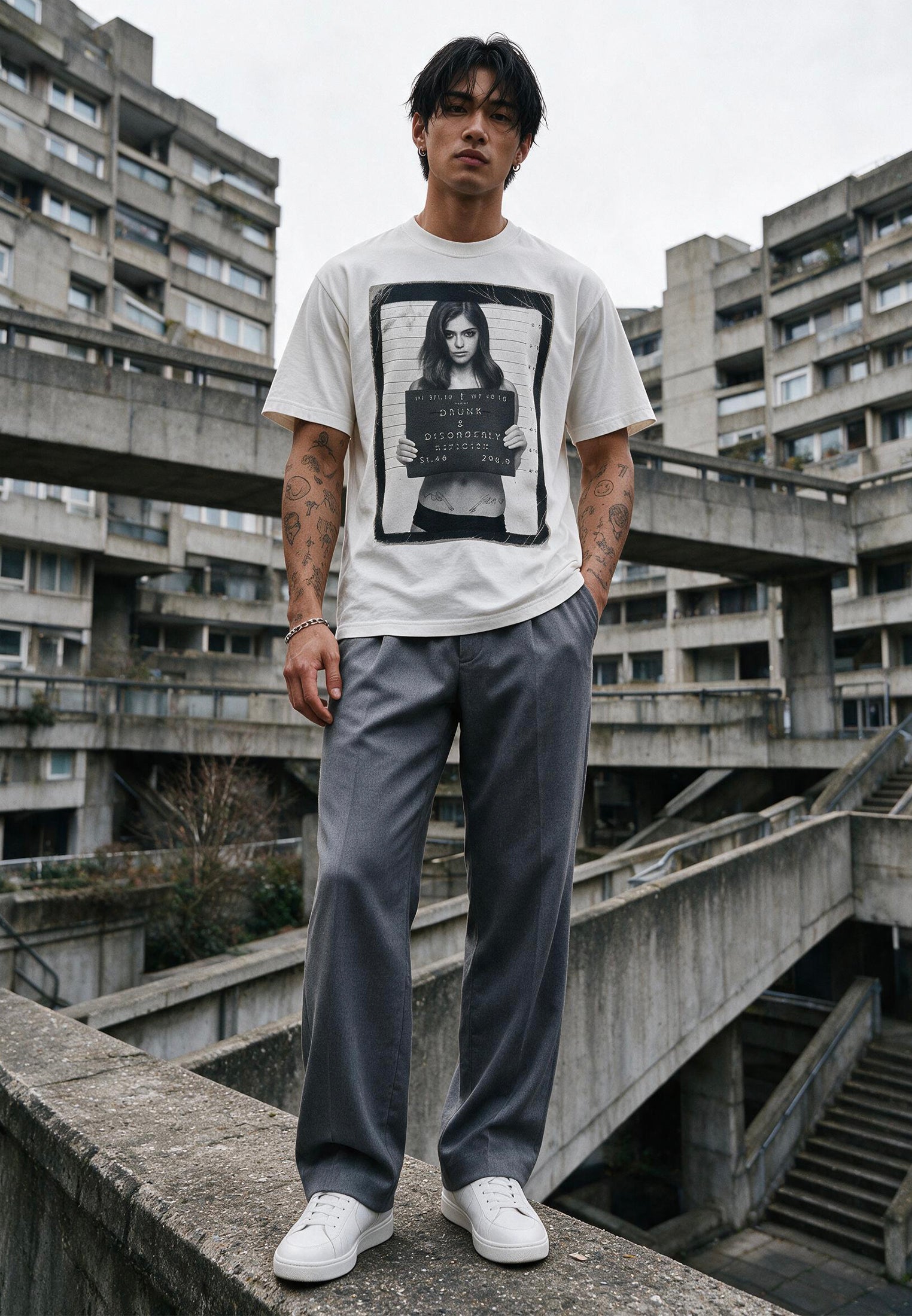DRUNK & DISORDERLY T-SHIRT WHITE
