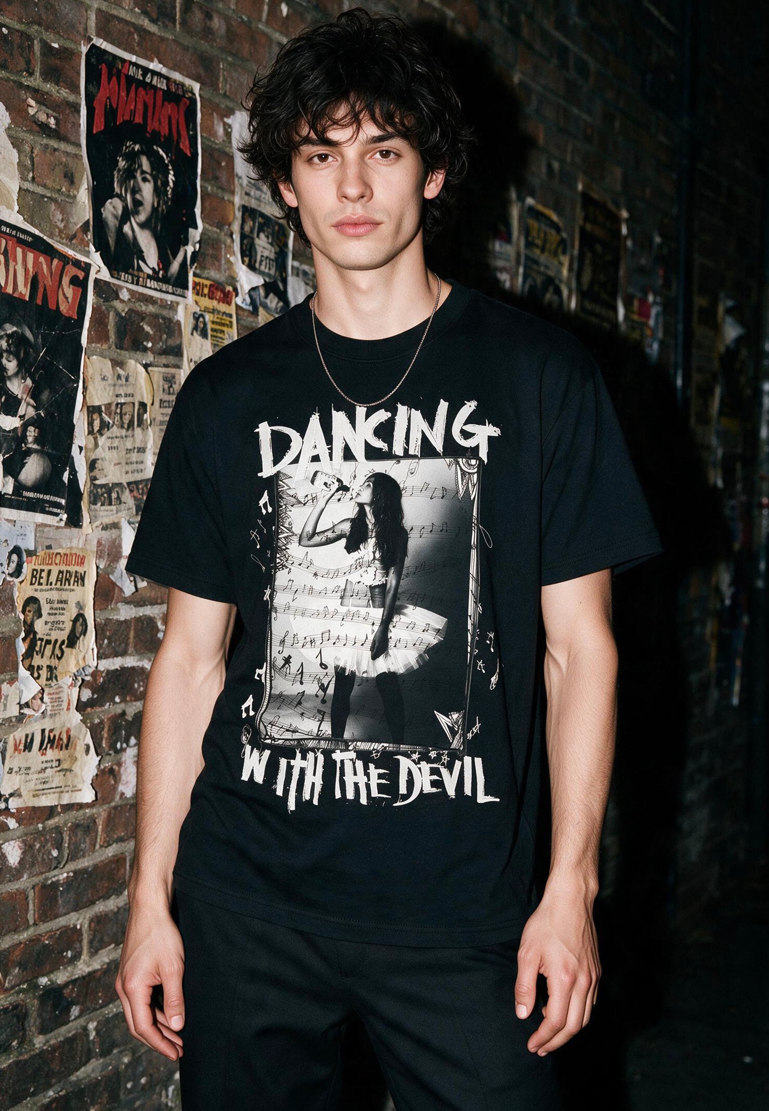 DANCING WITH THE DEVIL T-SHIRT JET BLACK