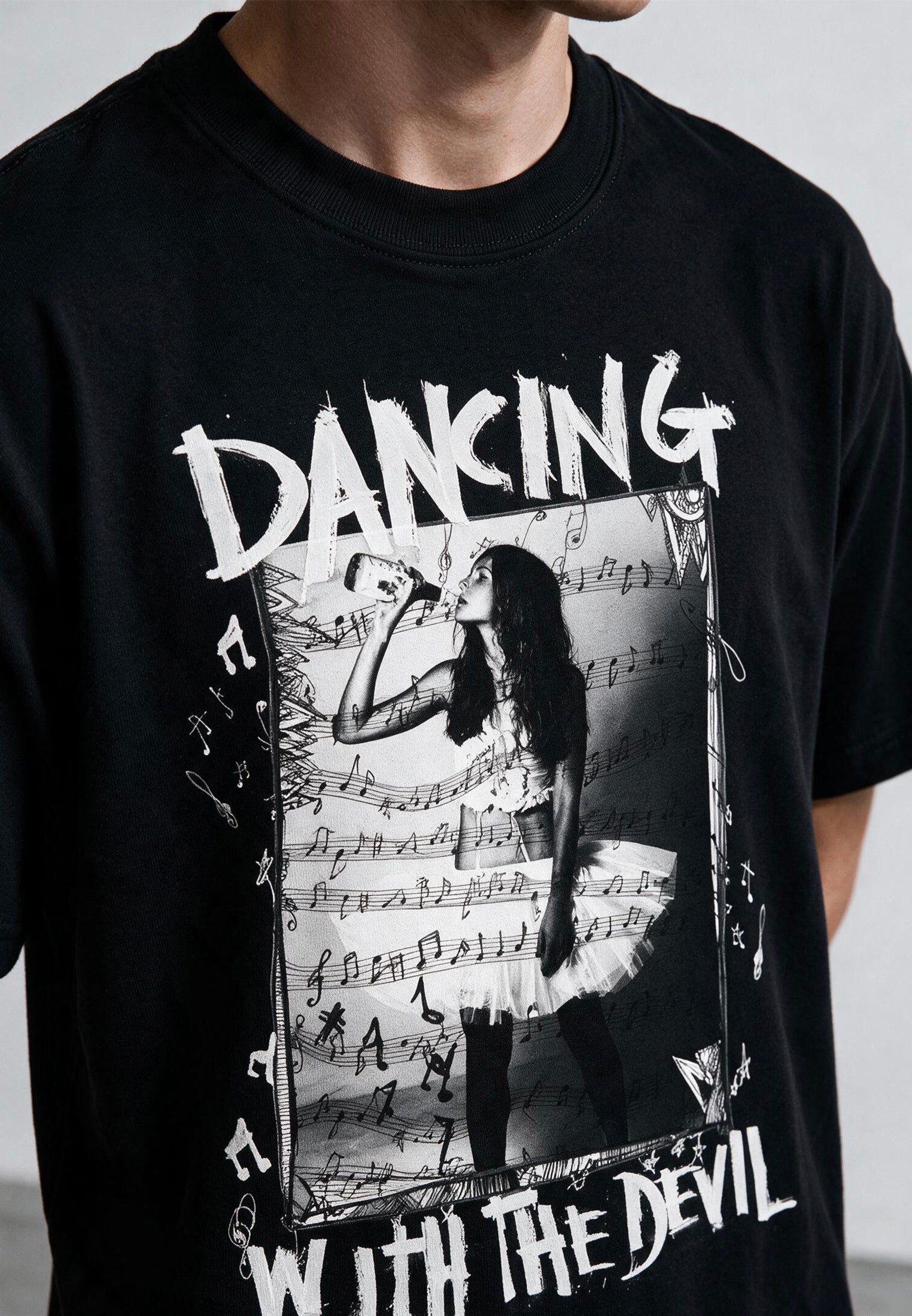 DANCING WITH THE DEVIL T-SHIRT JET BLACK