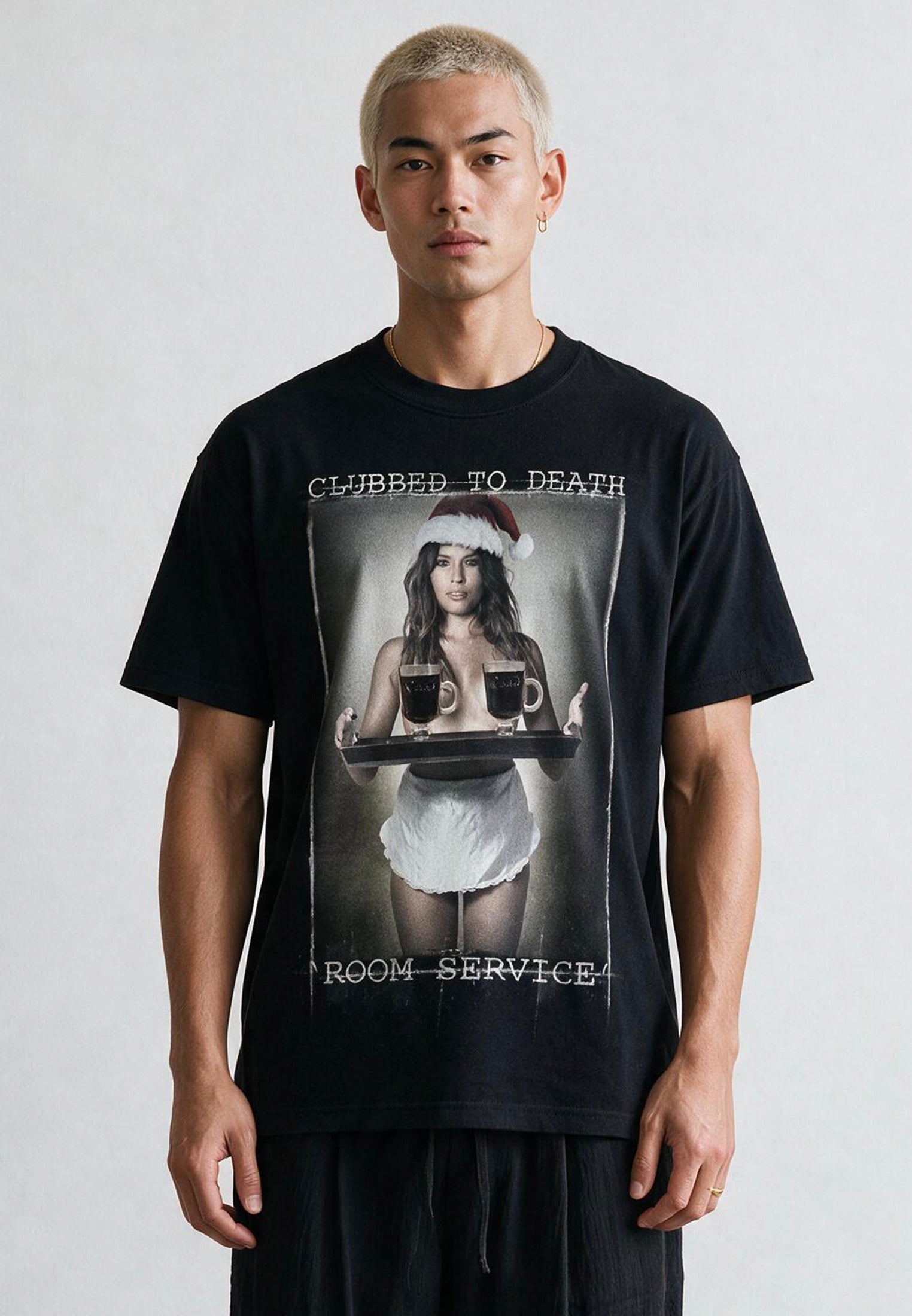 MY FESTIVE TIPPLE T-SHIRT JET BLACK