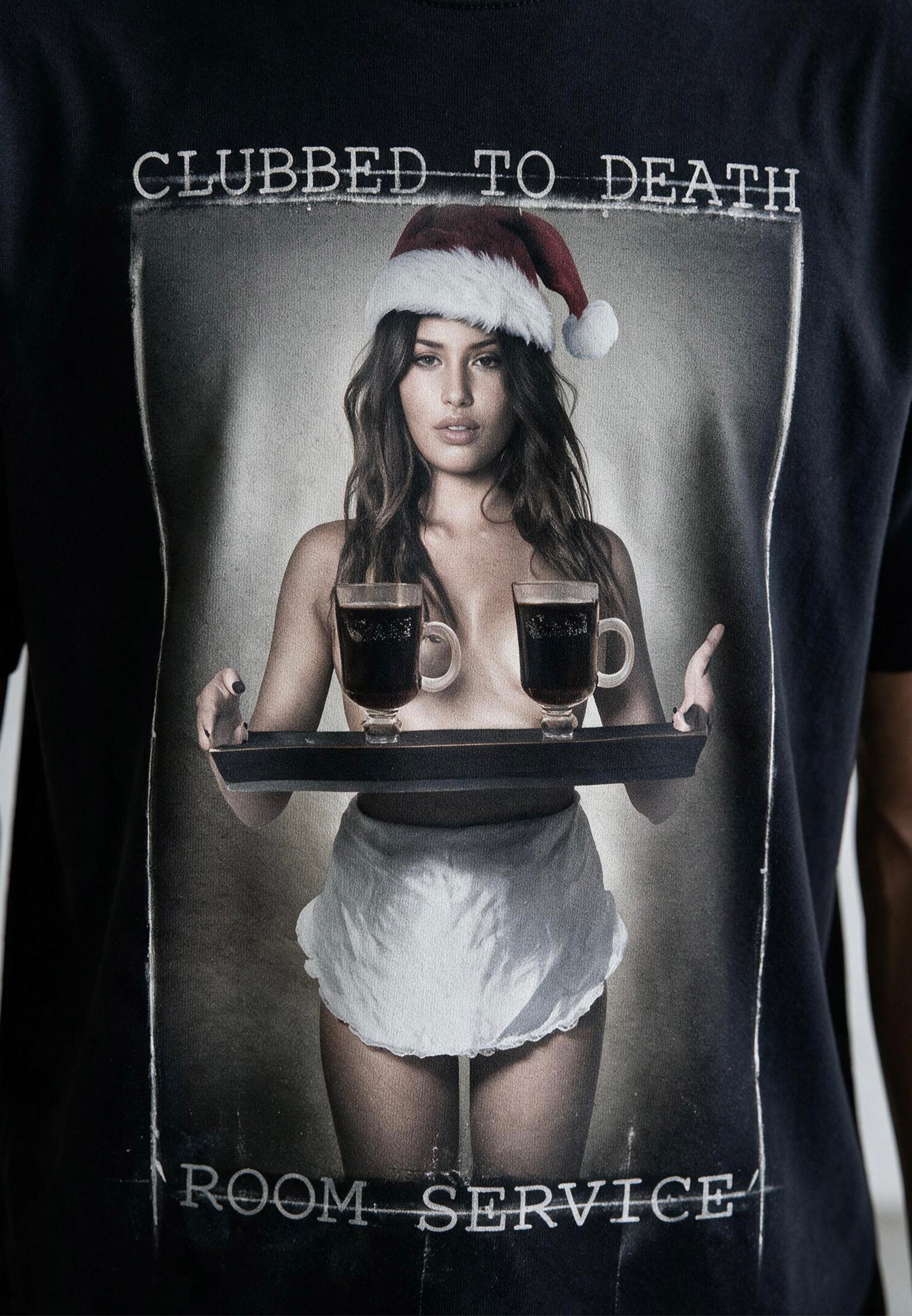 MY FESTIVE TIPPLE T-SHIRT JET BLACK