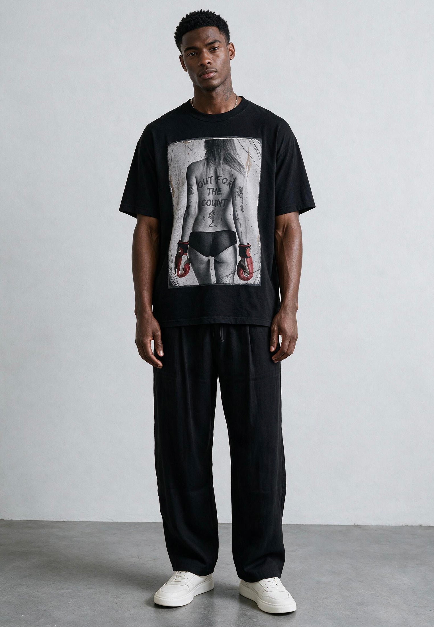 OUT FOR THE COUNT T-SHIRT JET BLACK