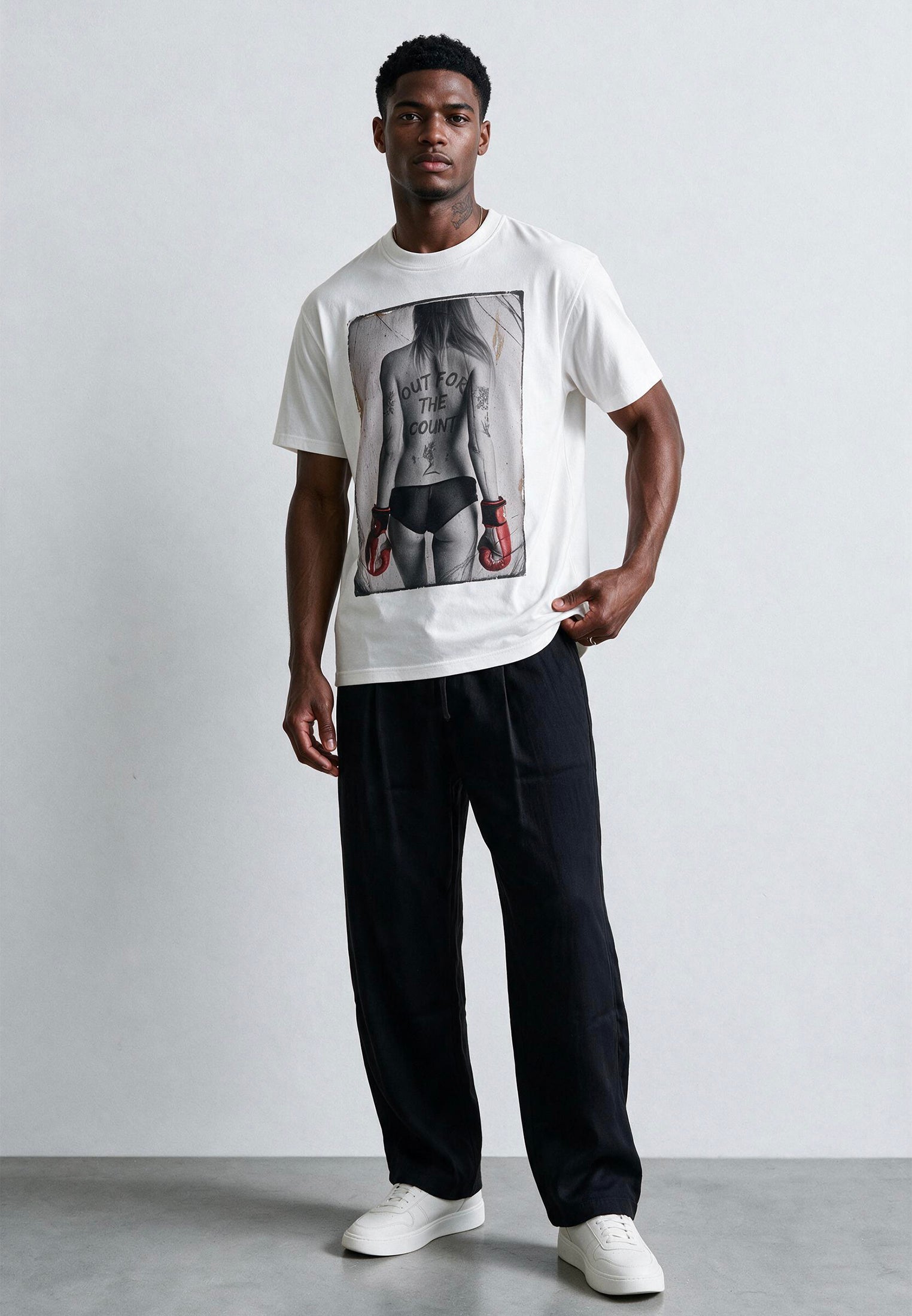 OUT FOR THE COUNT T-SHIRT WHITE