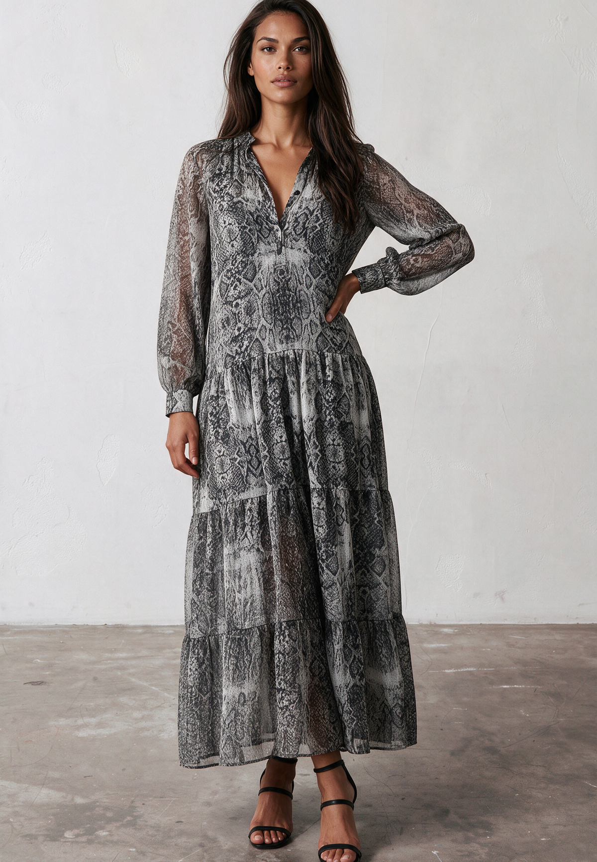 CALA MAXI DRESS SNAKE PRINT