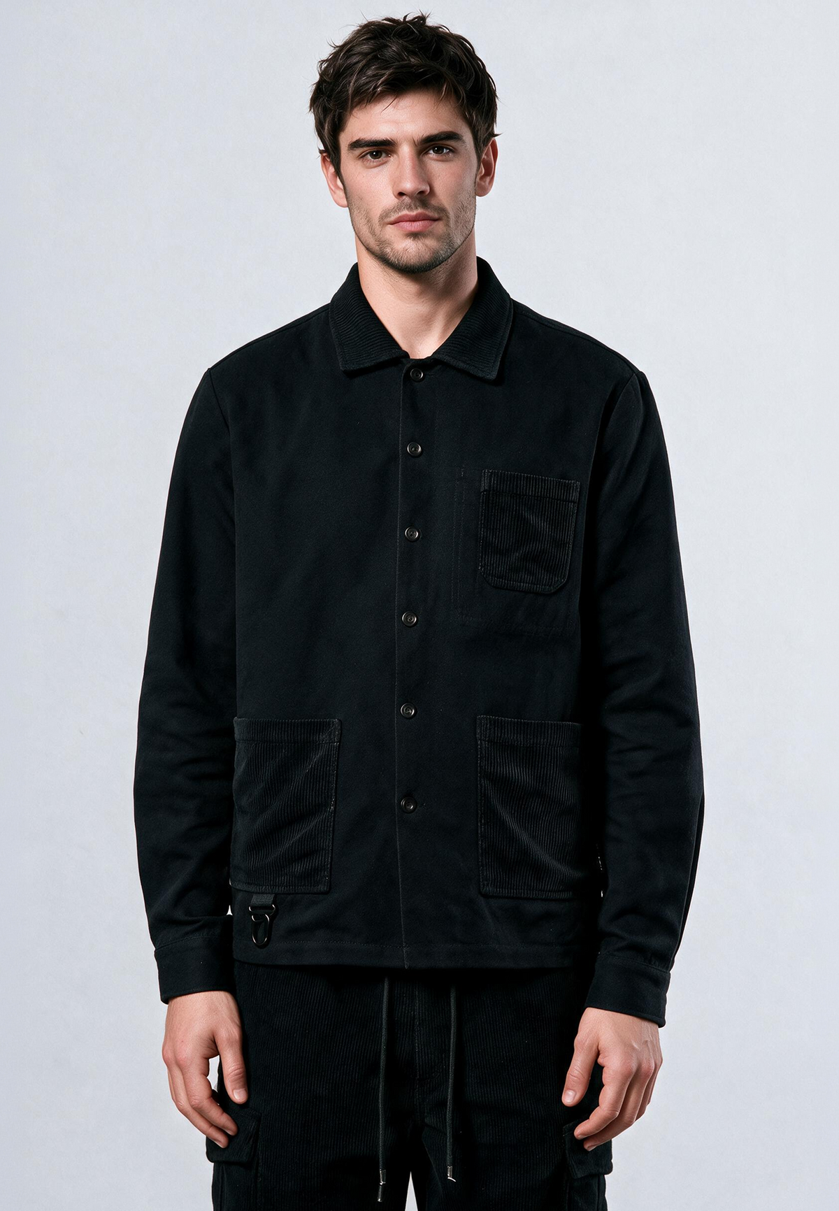 CLIP OVER SHIRT BLACK