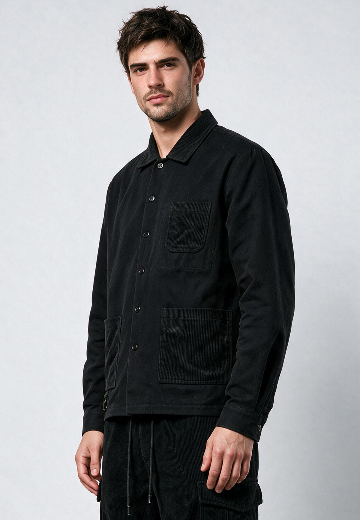 CLIP OVER SHIRT BLACK