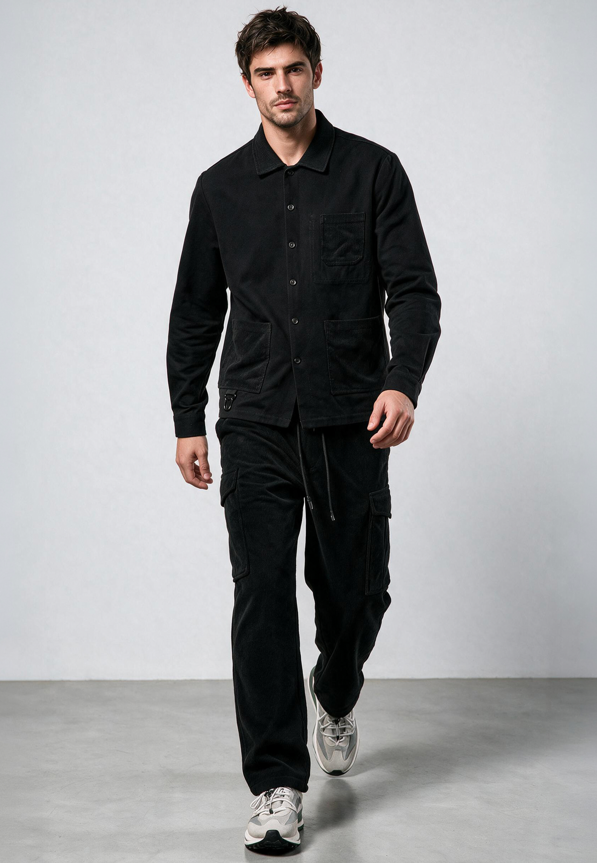 CLIP OVER SHIRT BLACK