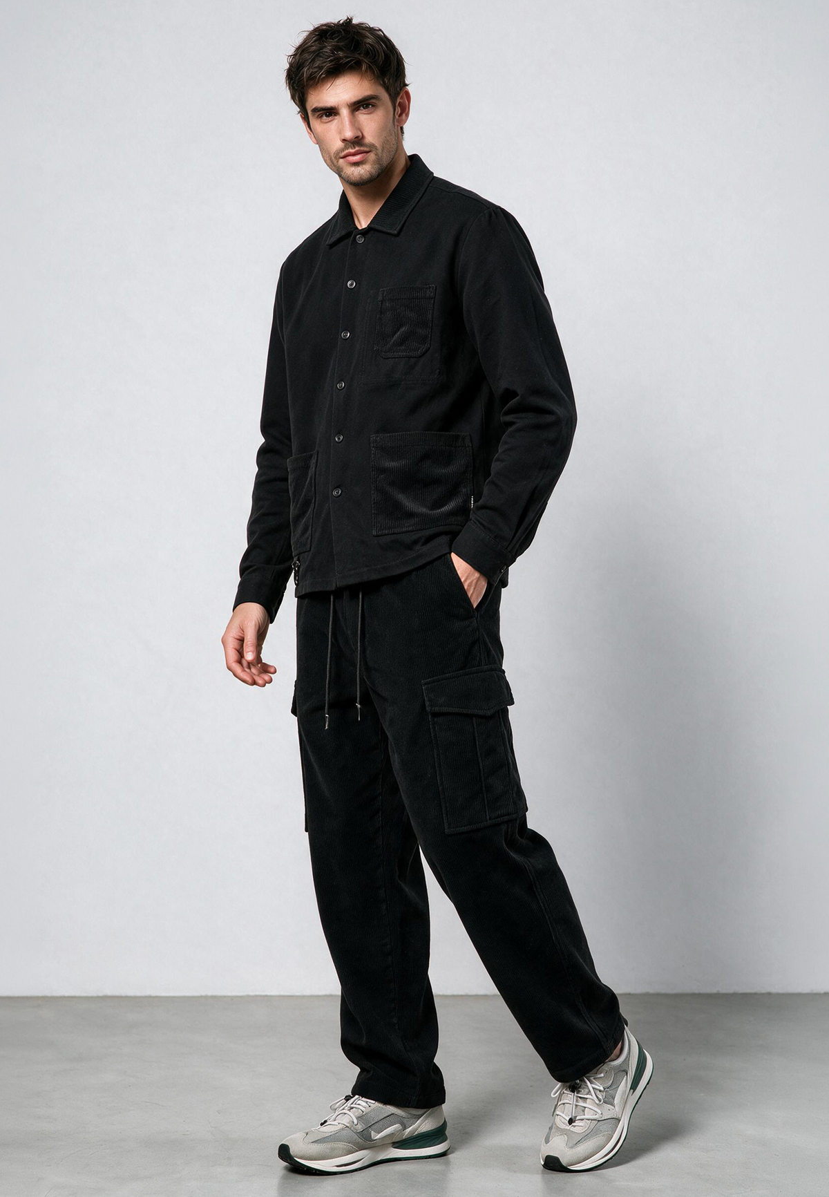 CLIP OVER SHIRT BLACK
