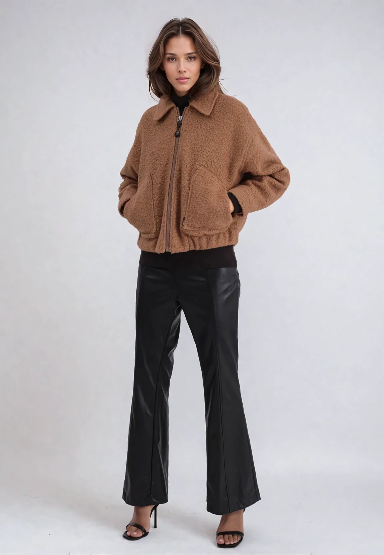 DREAMER WOOL MIX BOMBER JACKET CAMEL