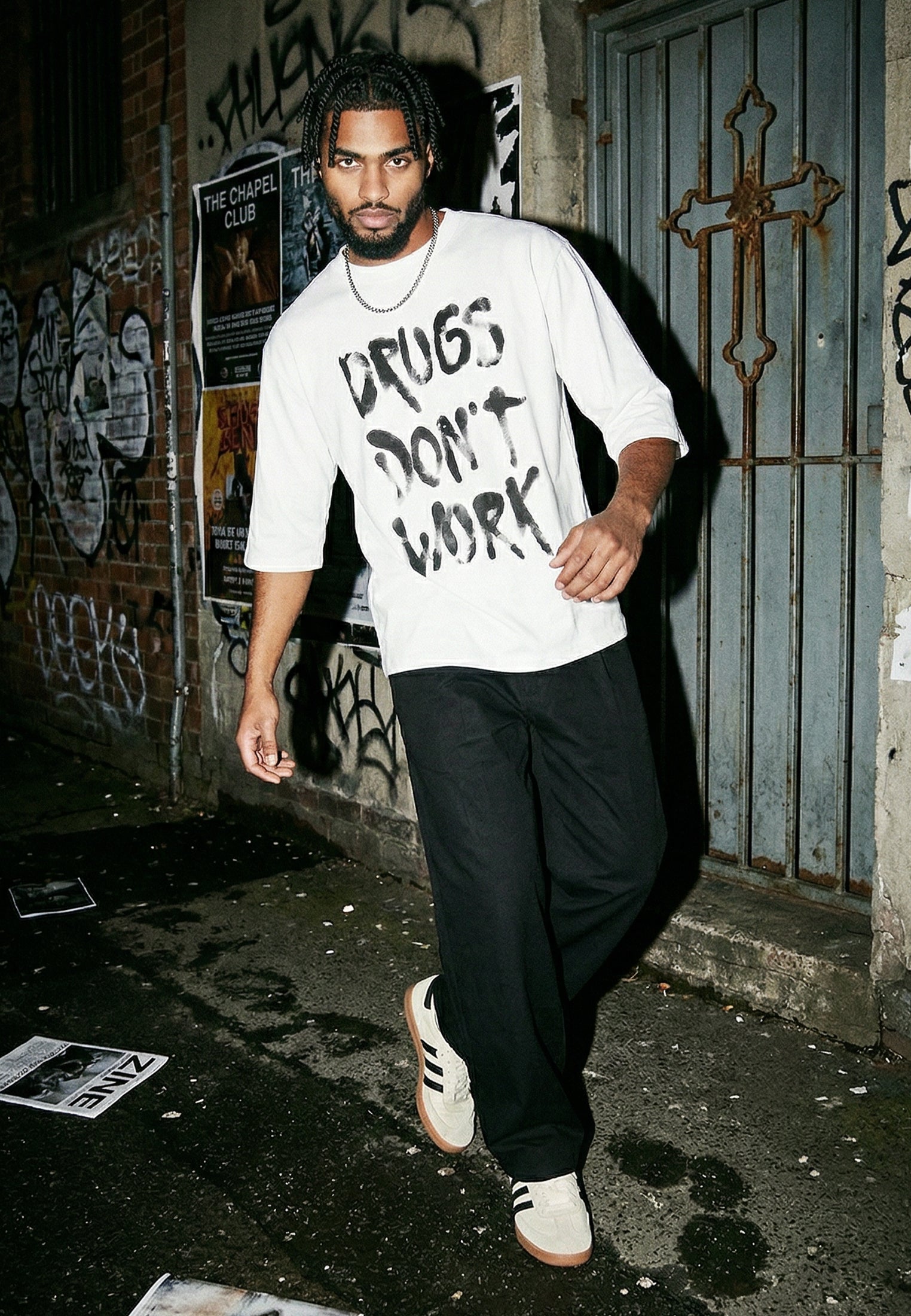 DRUGS DON'T WORK T-SHIRT WHITE