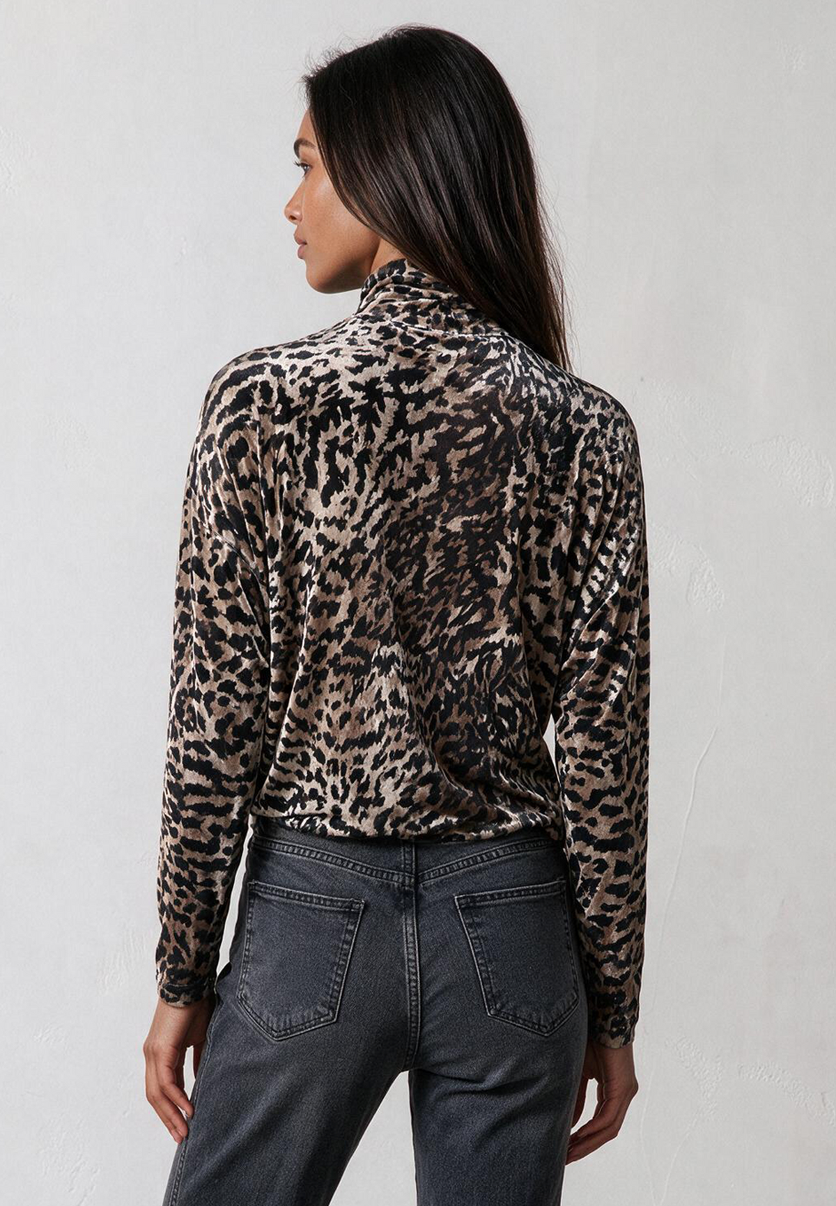 EMMY TURTLENECK VELVET ANIMAL
