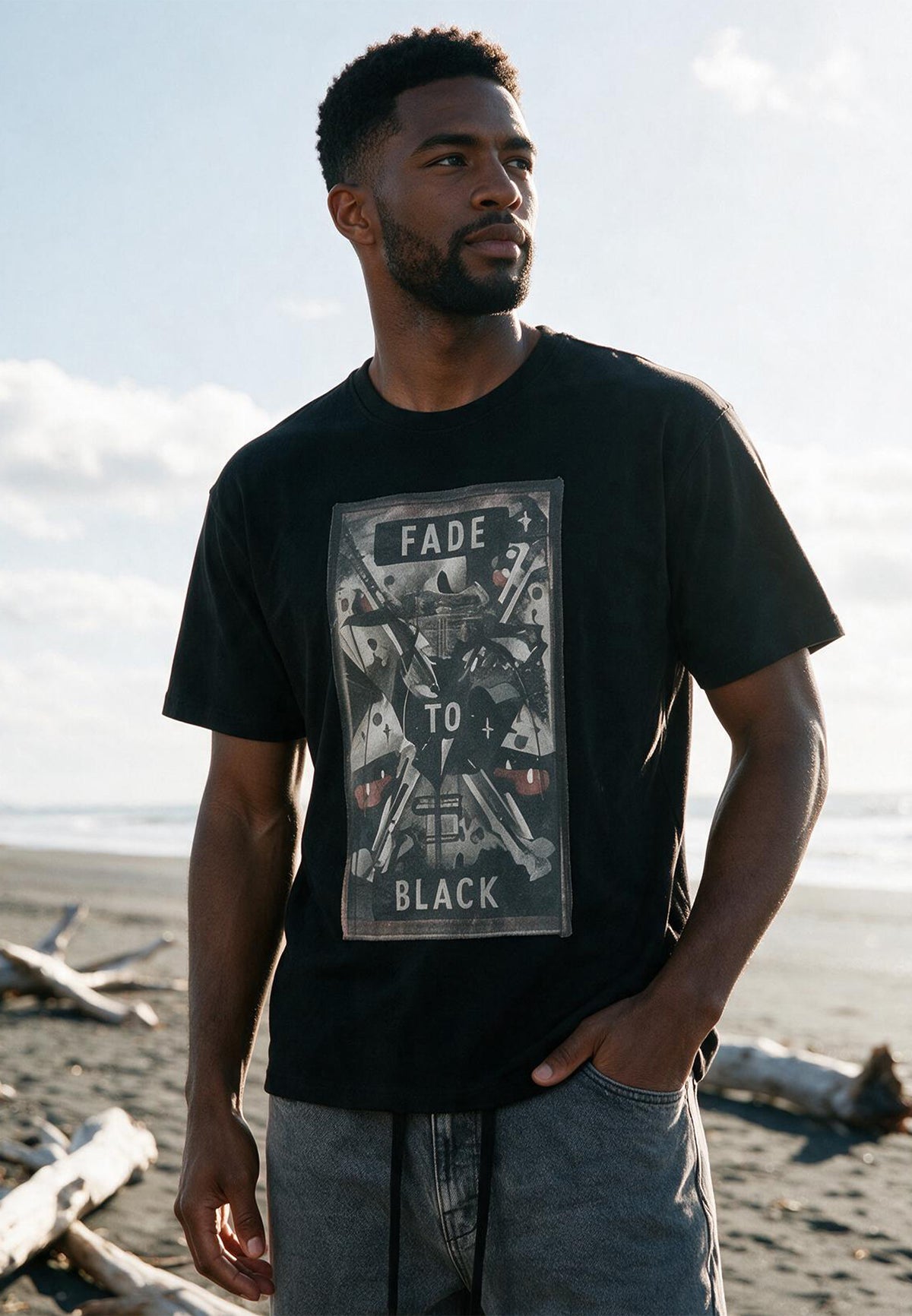 FADE TO BLACK T-SHIRT BLACK