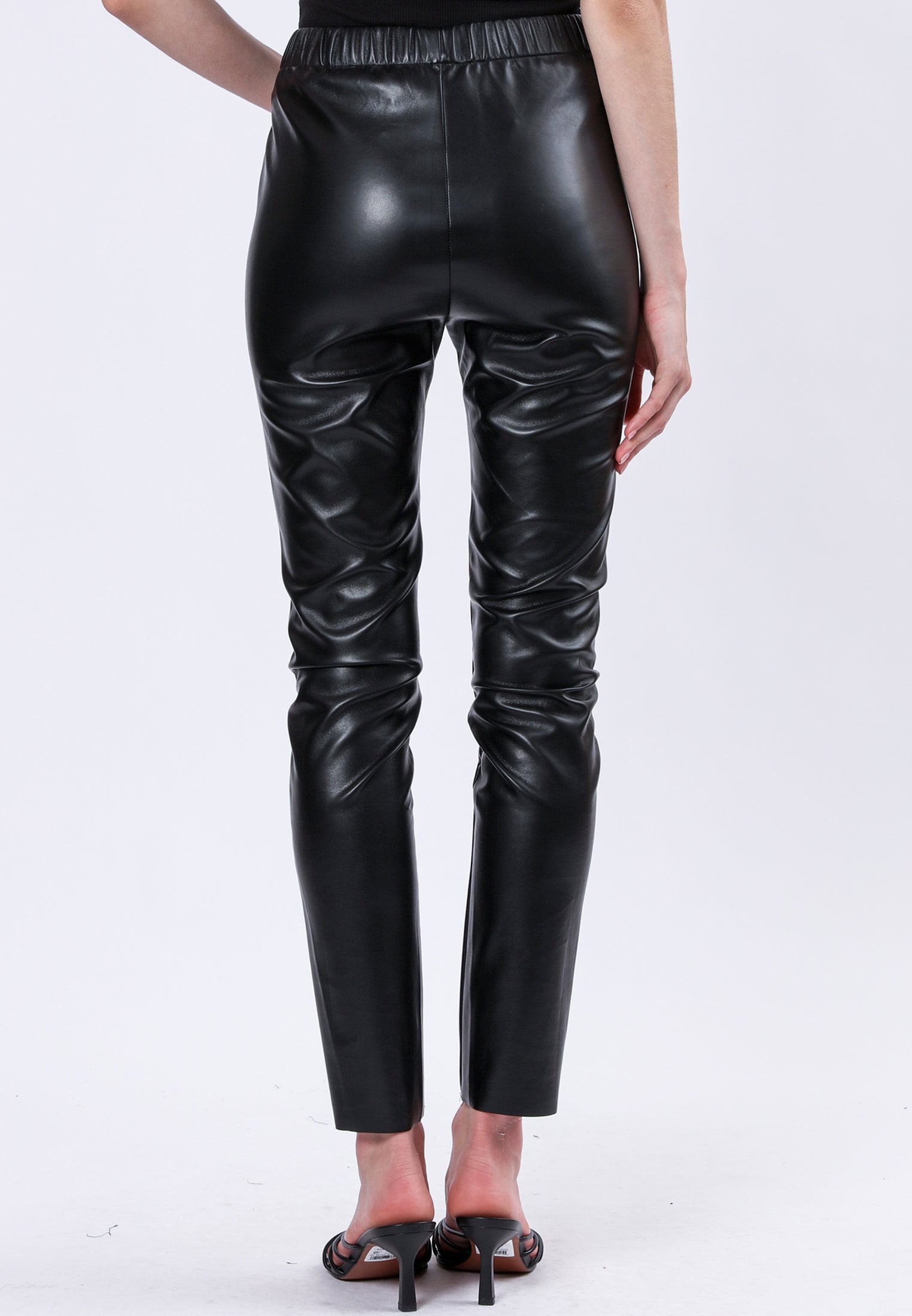FINAL BLACK LEATHER LOOK LEGGINGS