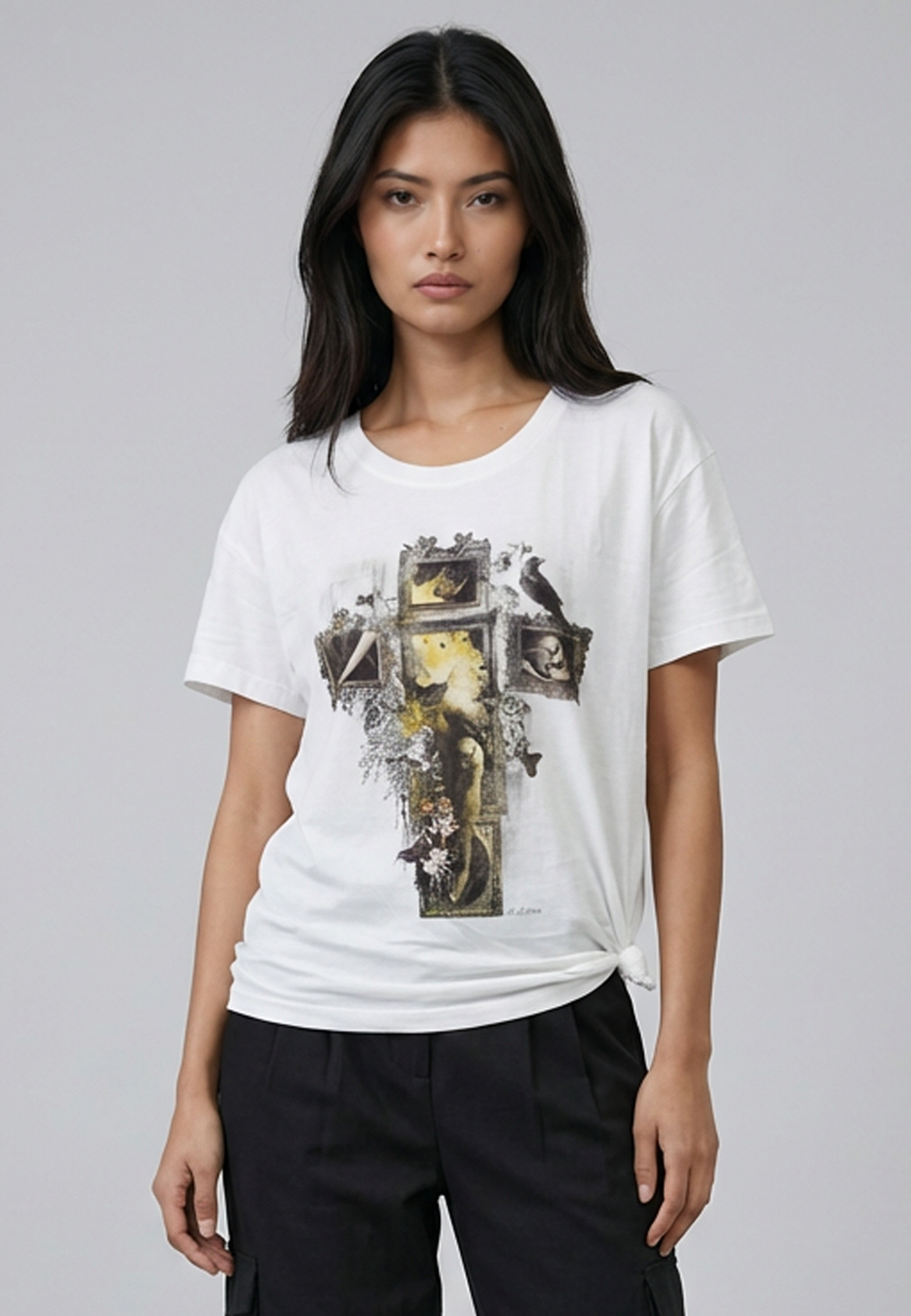 FRAME CROSS T-SHIRT WHITE