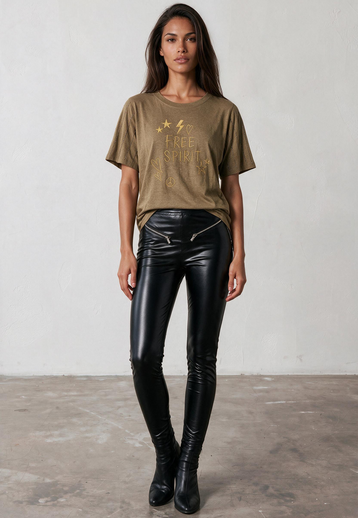 FREE T-SHIRT BRONZE BROWN