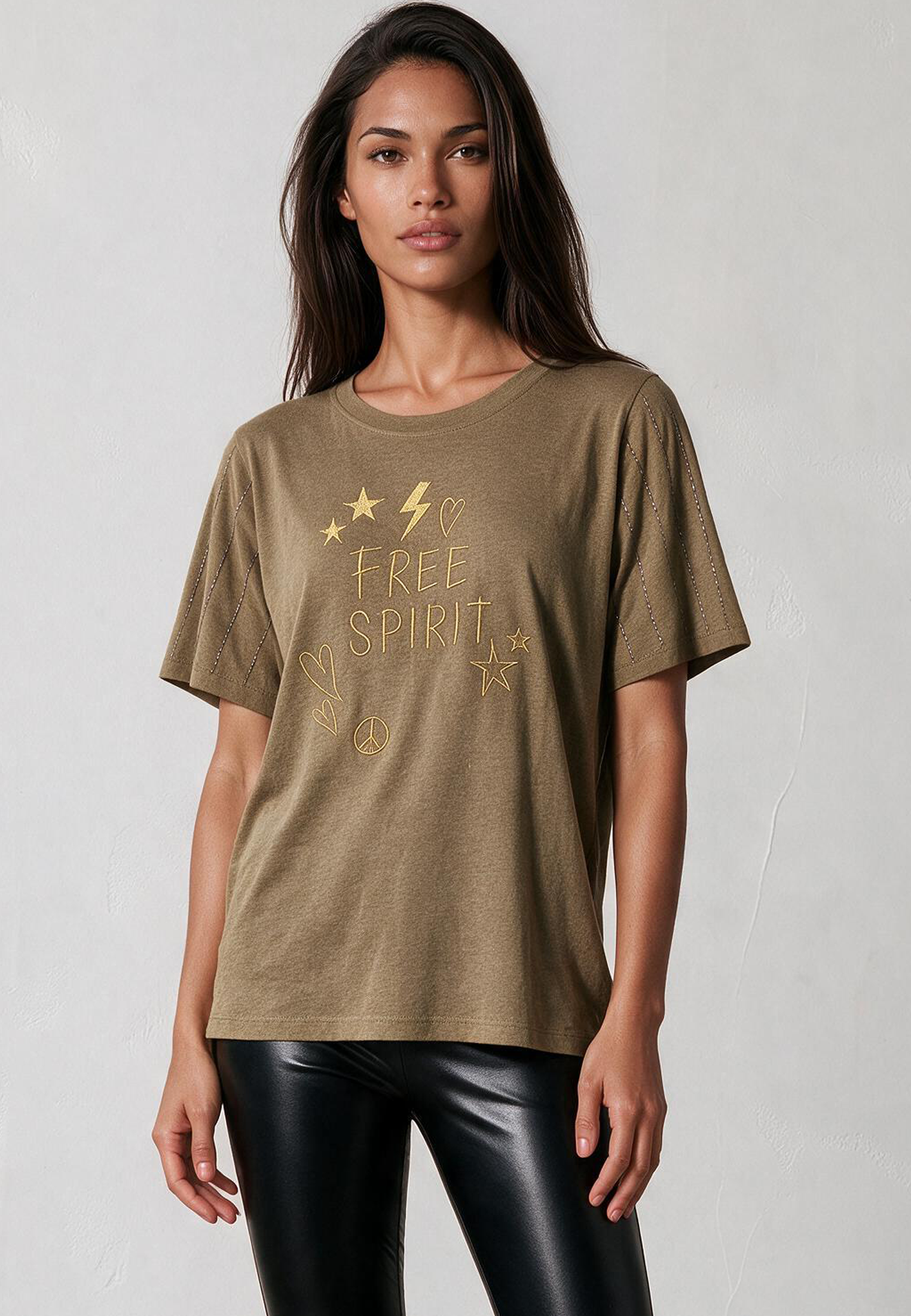 FREE T-SHIRT BRONZE BROWN
