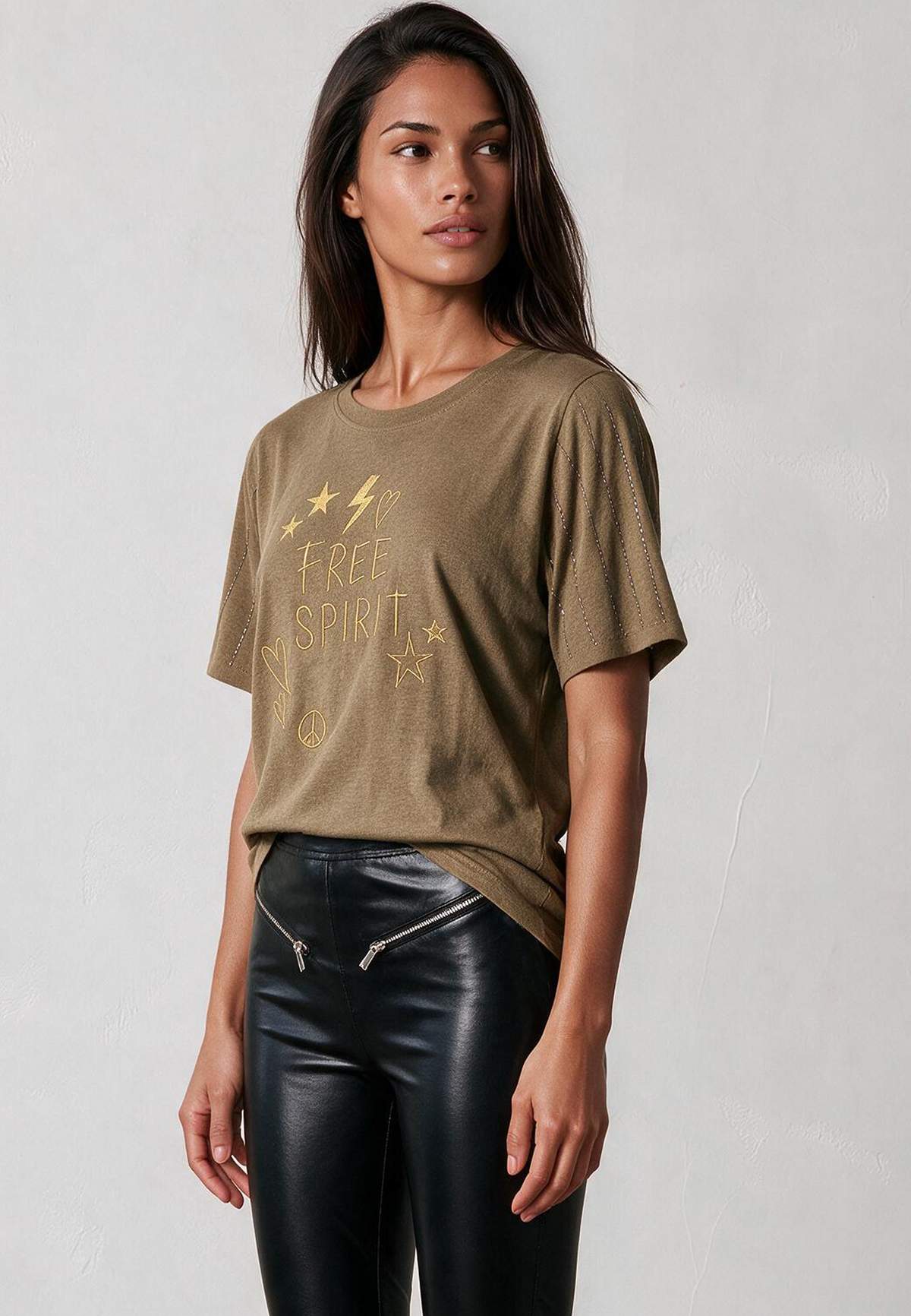 FREE T-SHIRT BRONZE BROWN