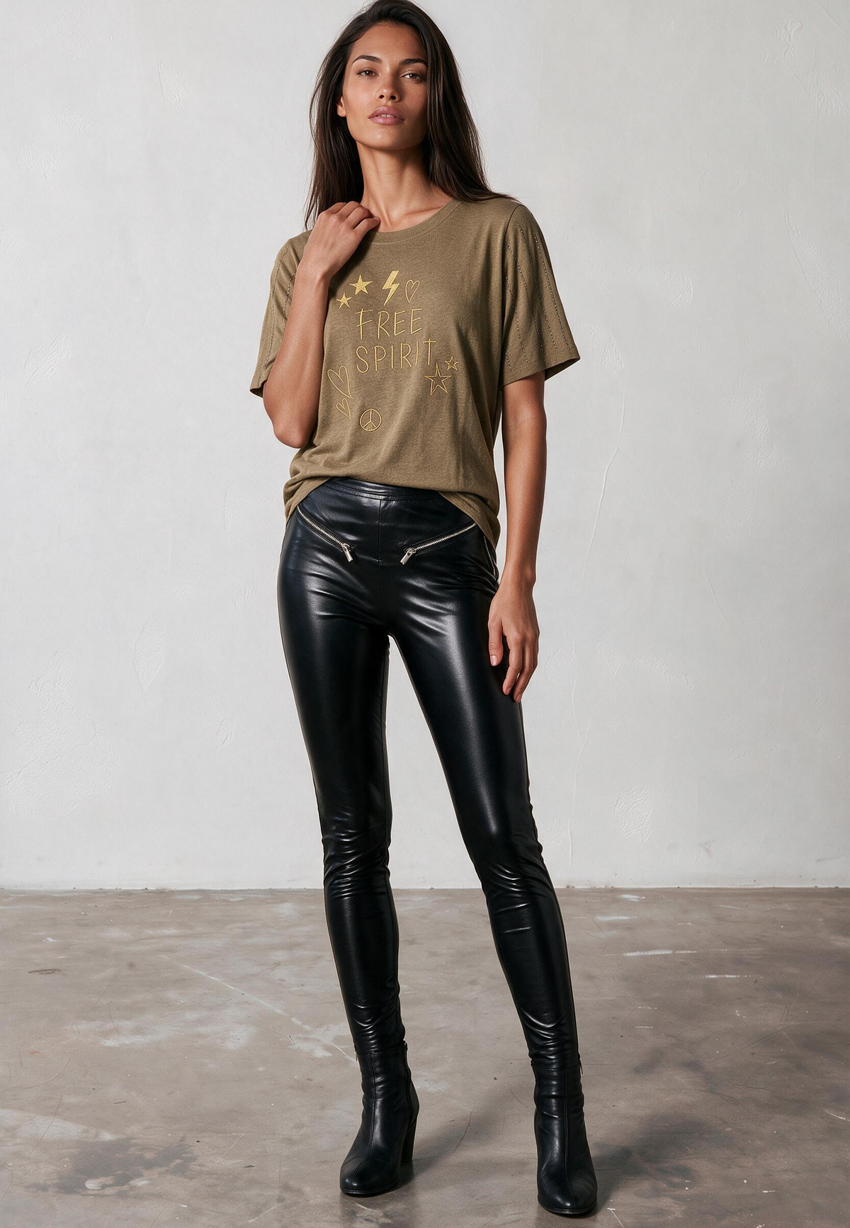 FREE T-SHIRT BRONZE BROWN