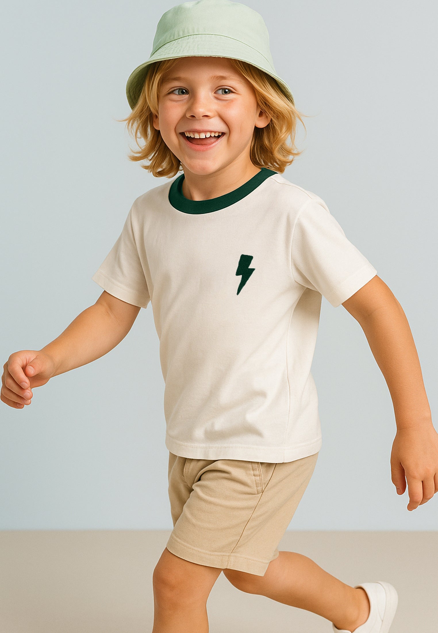 LIGHTNING BOLT T-SHIRT BOTTLE GREEN