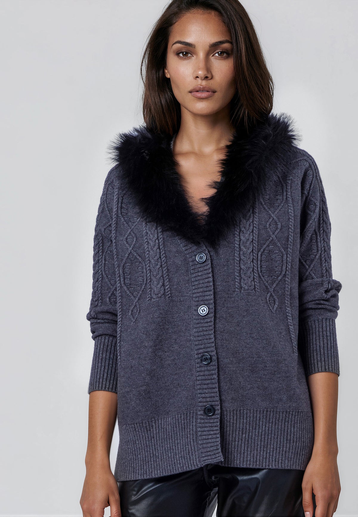 CLEMENCE CARDIGAN CHARCOAL