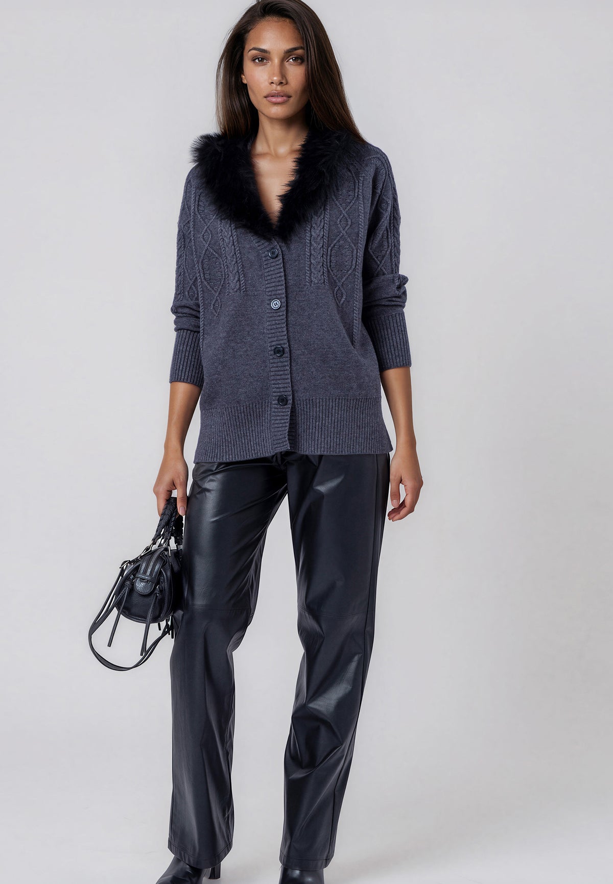 CLEMENCE CARDIGAN CHARCOAL