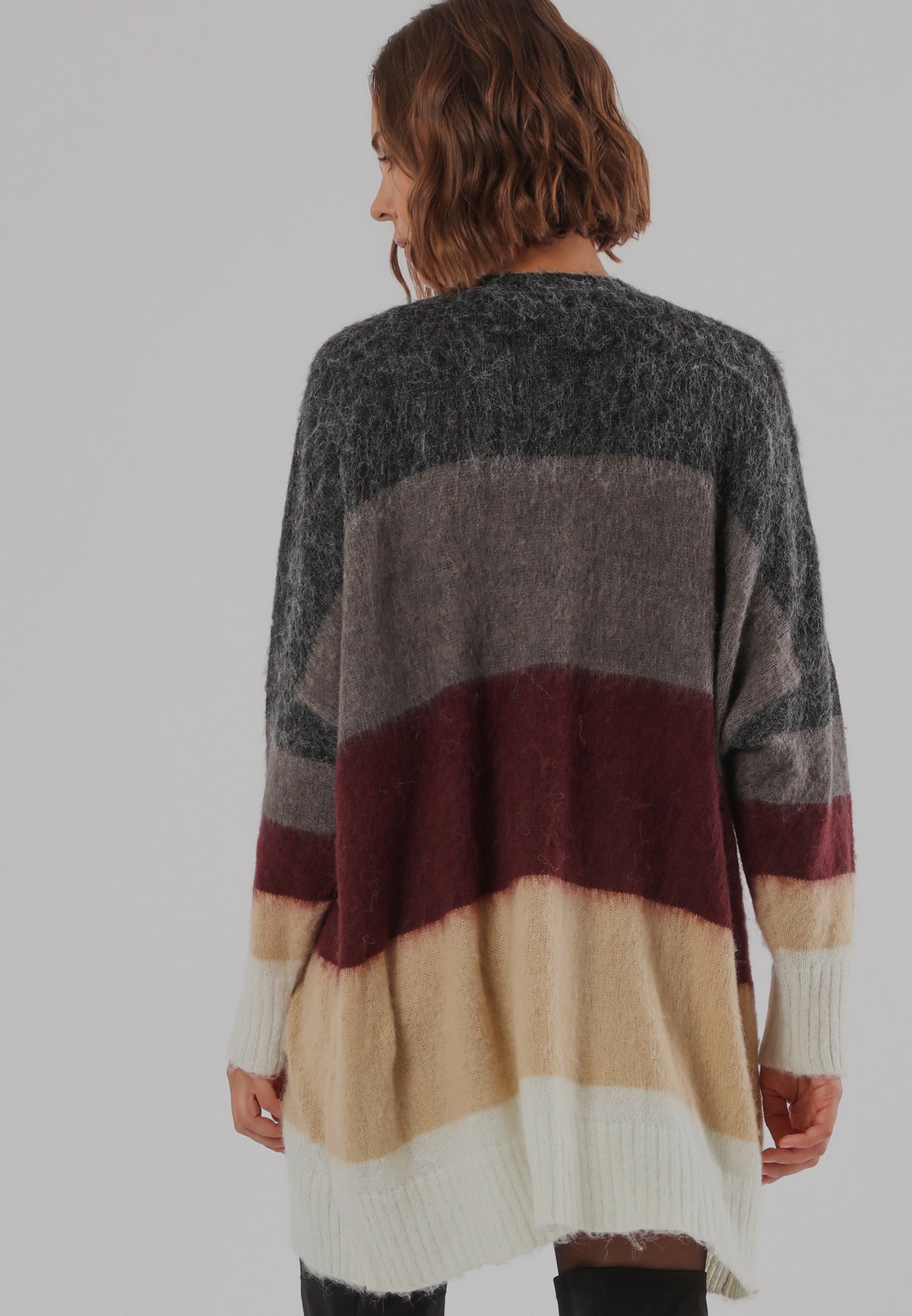 KATYA JUMPER CHARCOAL & GREY & PORT