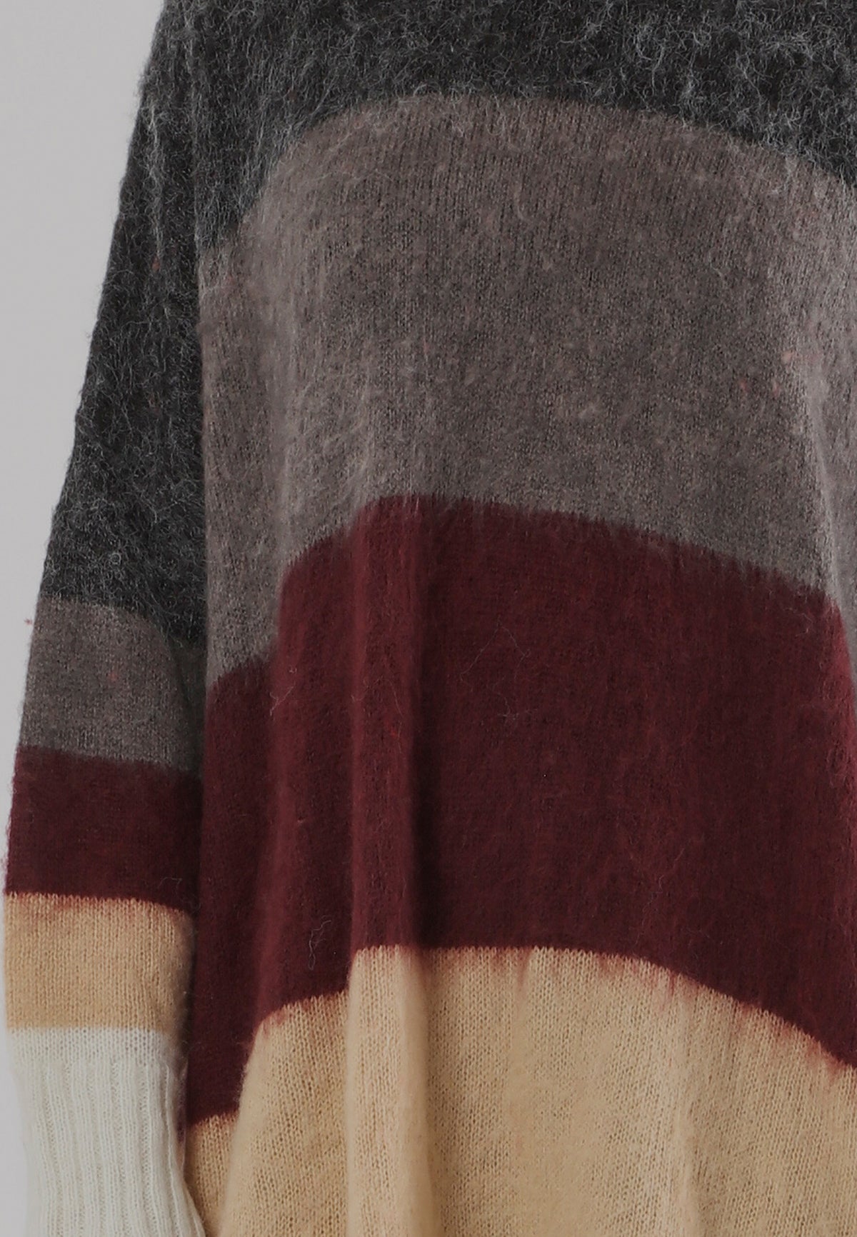 KATYA JUMPER CHARCOAL & GREY & PORT