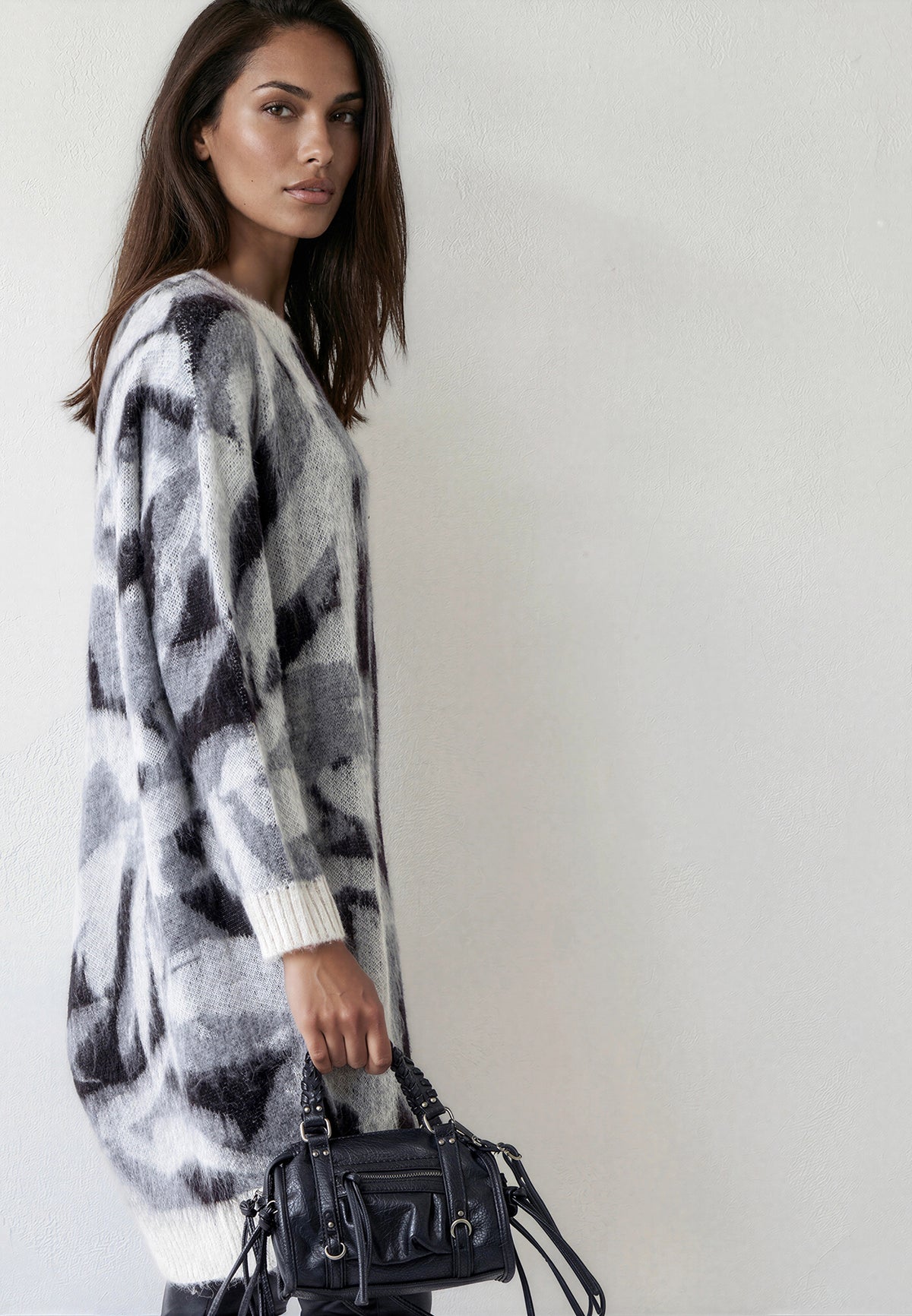 LAYLA DRESS BLACK & GREY