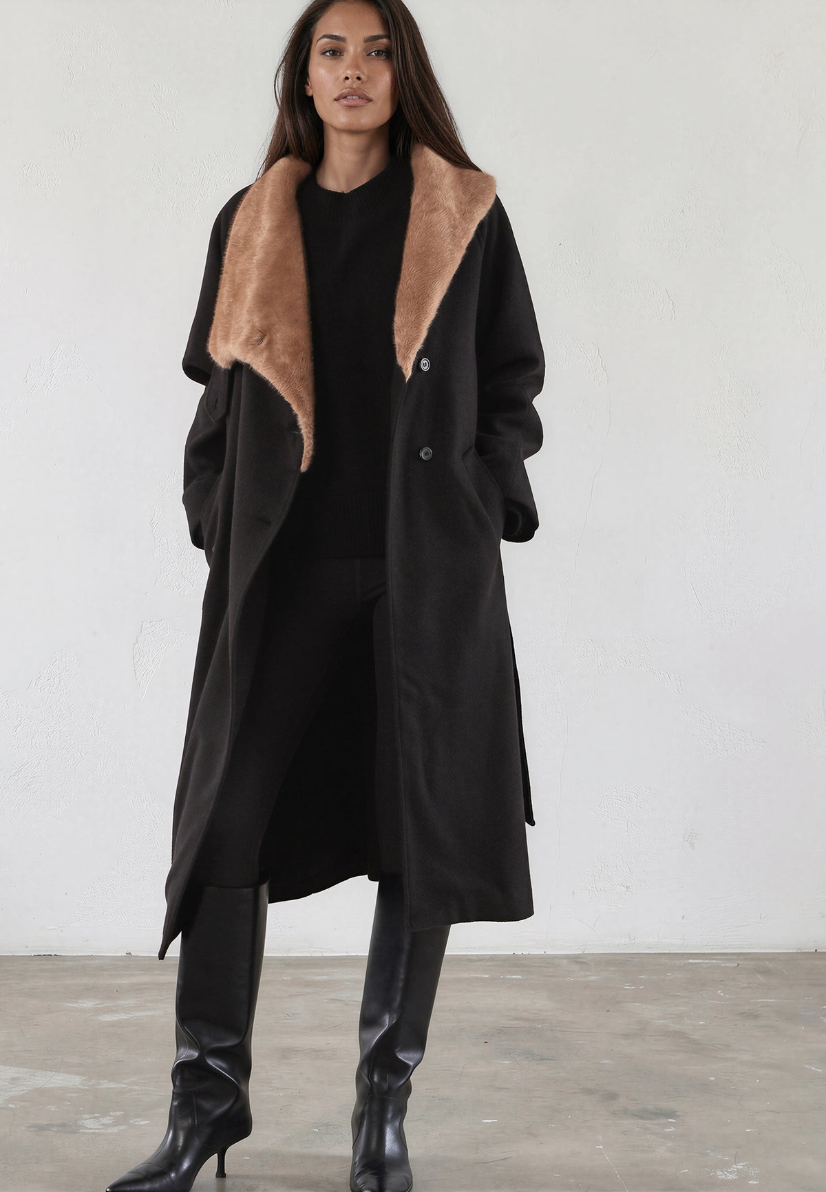 LILY COAT JET BLACK