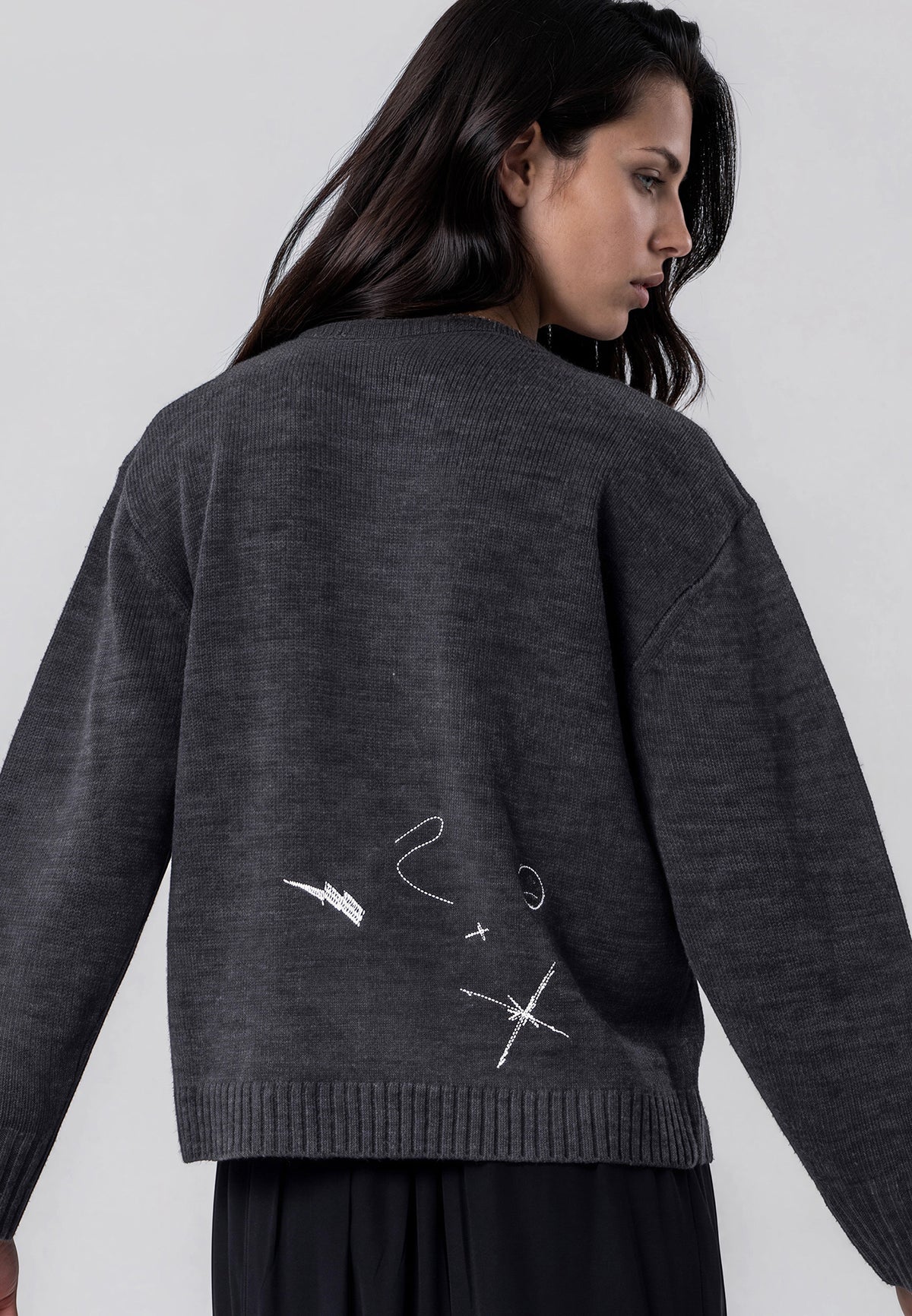 MADDIE CARDIGAN CHARCOAL