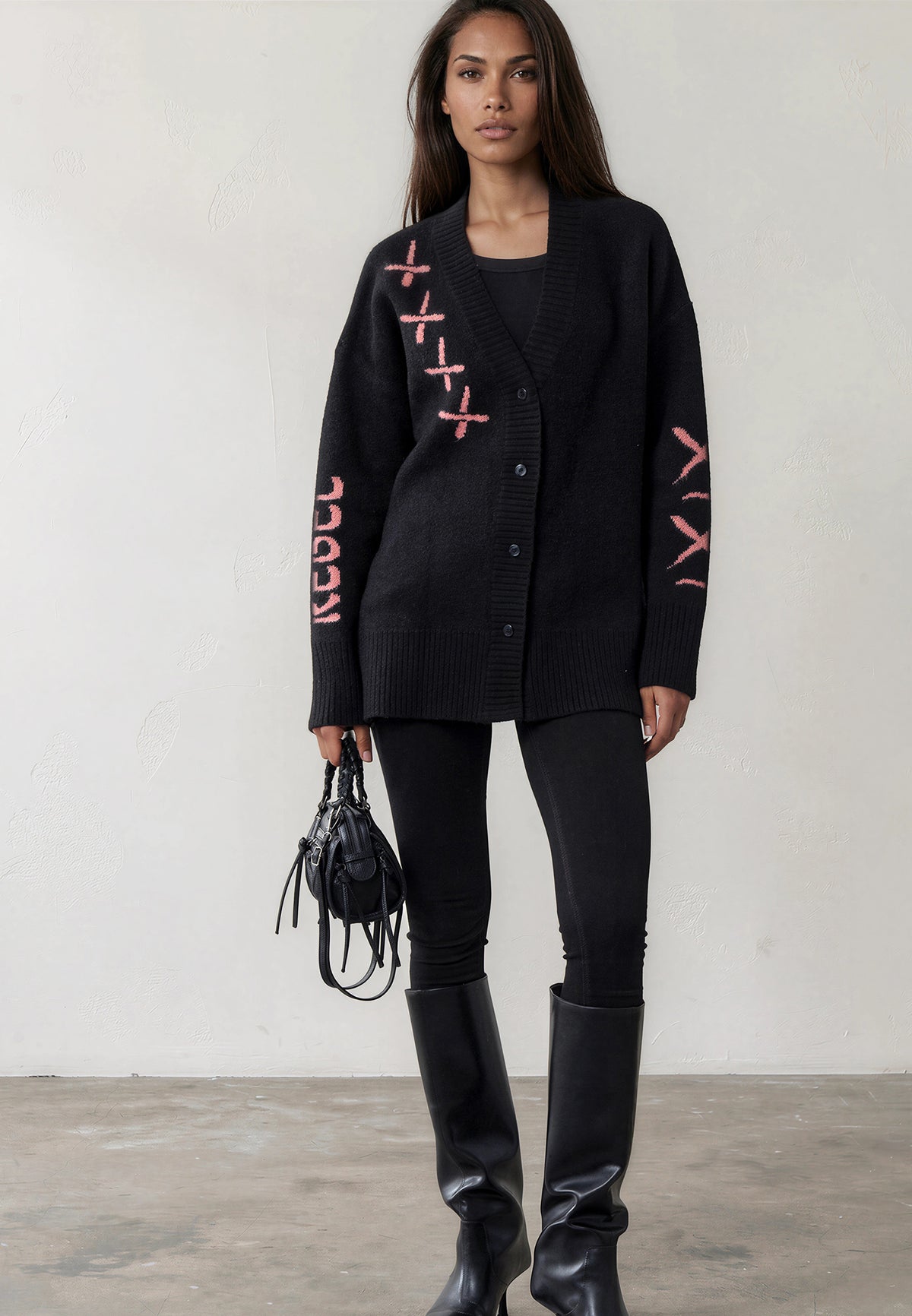 NADIA CARDIGAN JET BLACK