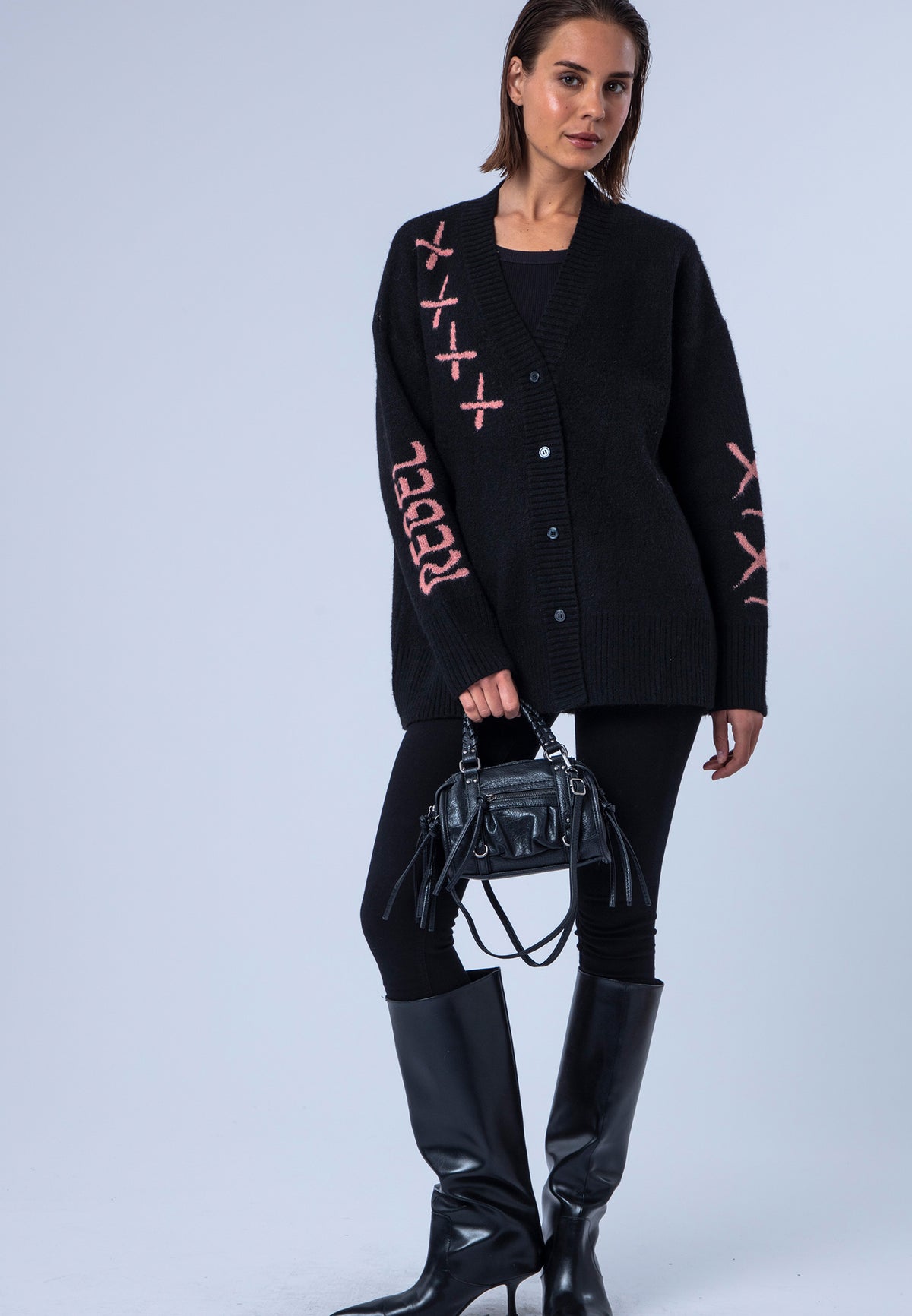 NADIA CARDIGAN JET BLACK