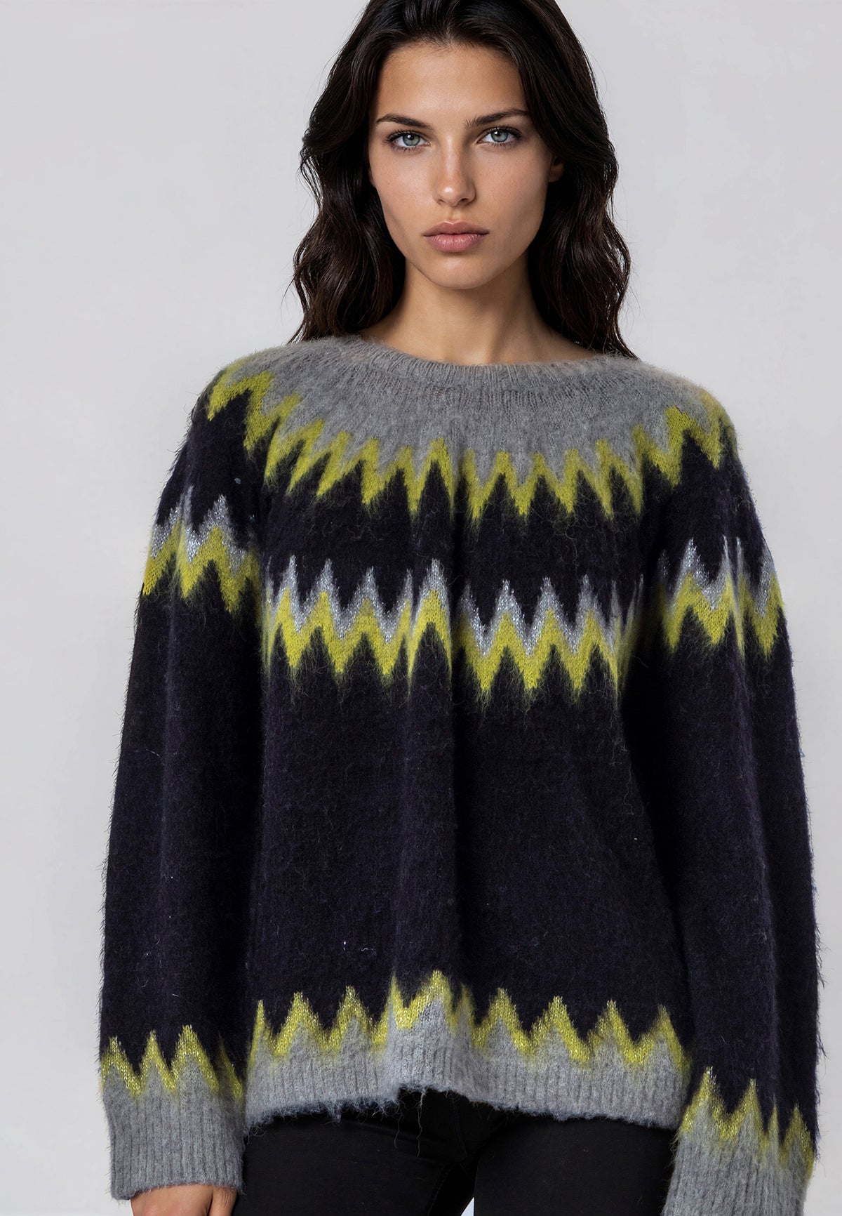 NADIA JUMPER BLACK YELLOW