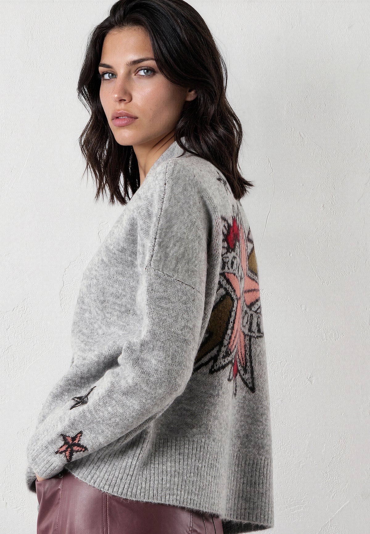 FOREVER CARDIGAN GREY MARL