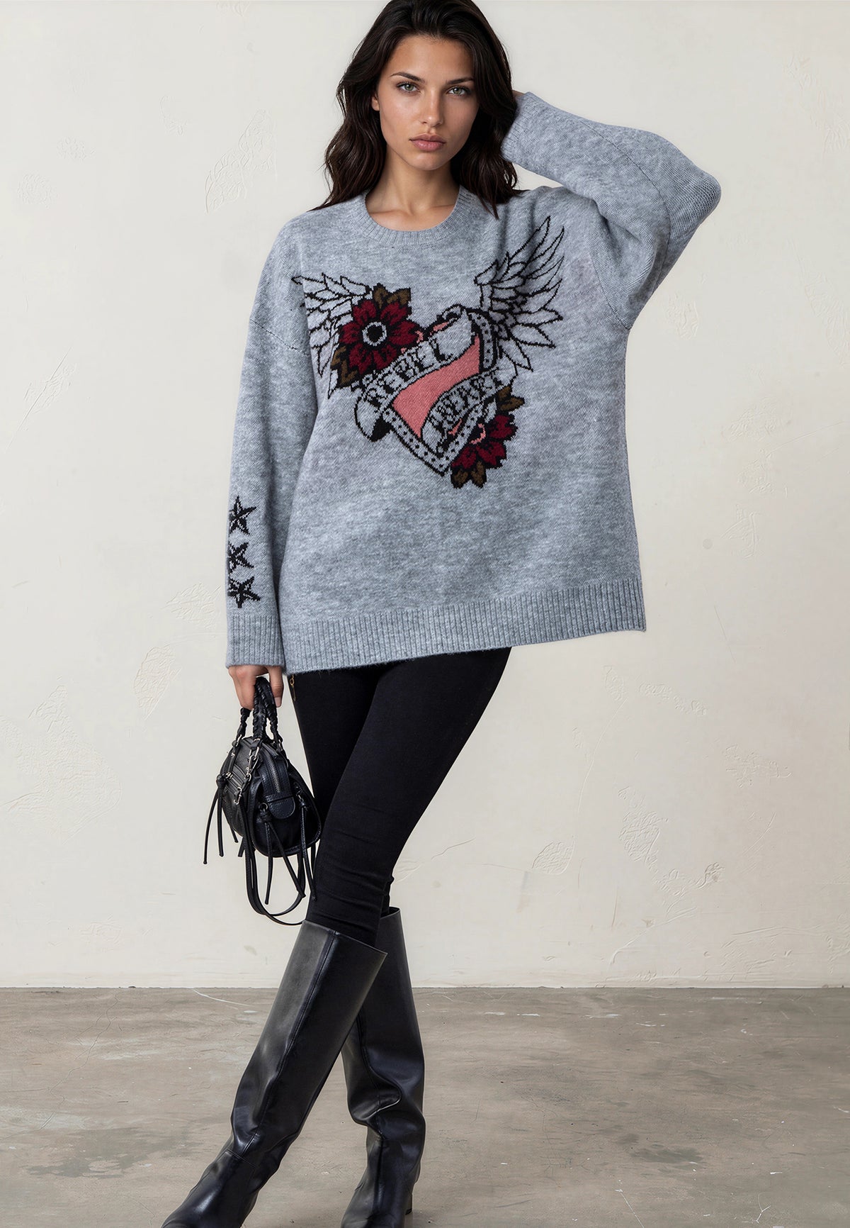 FOREVER JUMPER GREY MARL